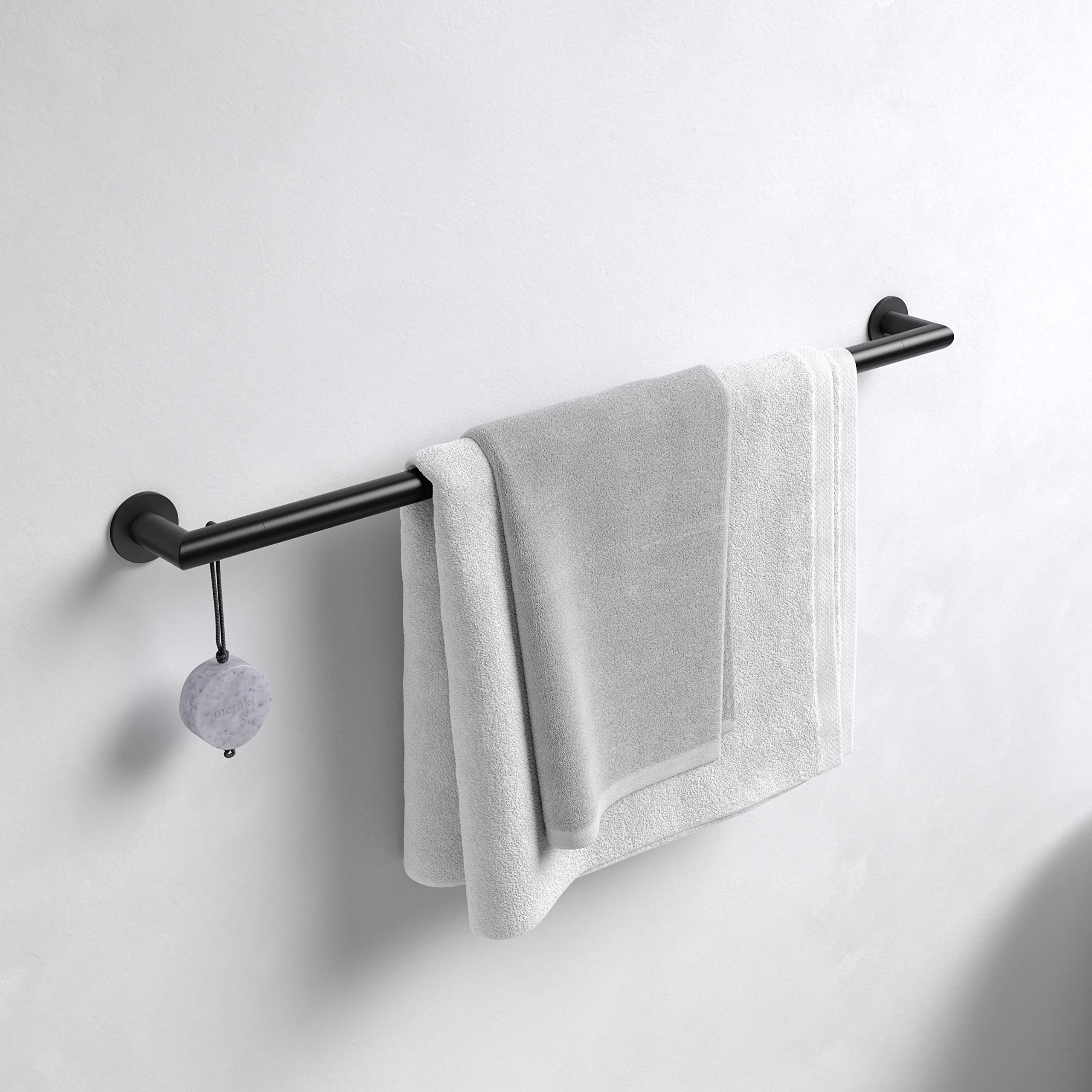 keuco-reva-badetuchhalter-80-cm-schwarz-matt-mit-haken image 2