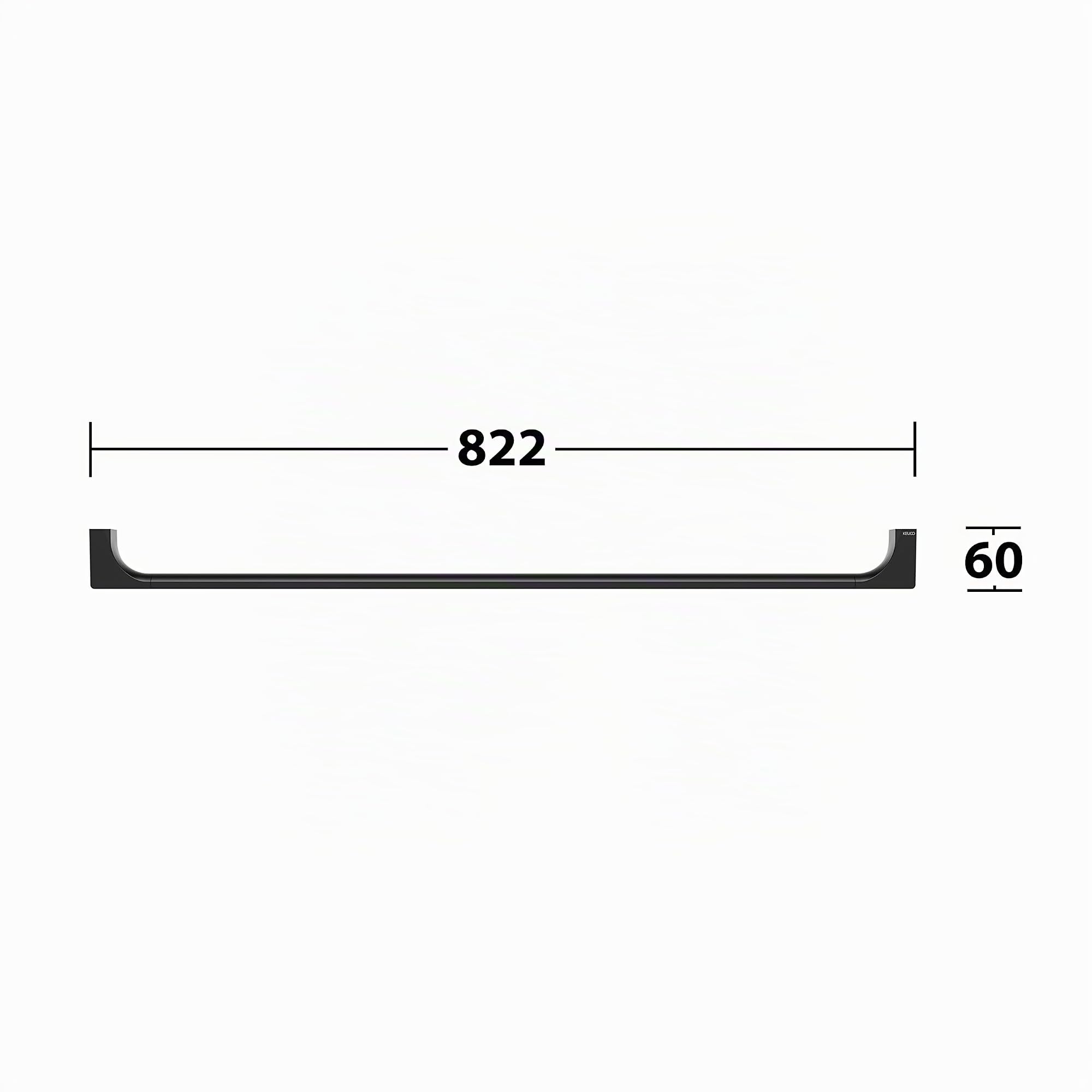 keuco-edition-11-badetuchhalter-schwarz-matt-82-cm image 8