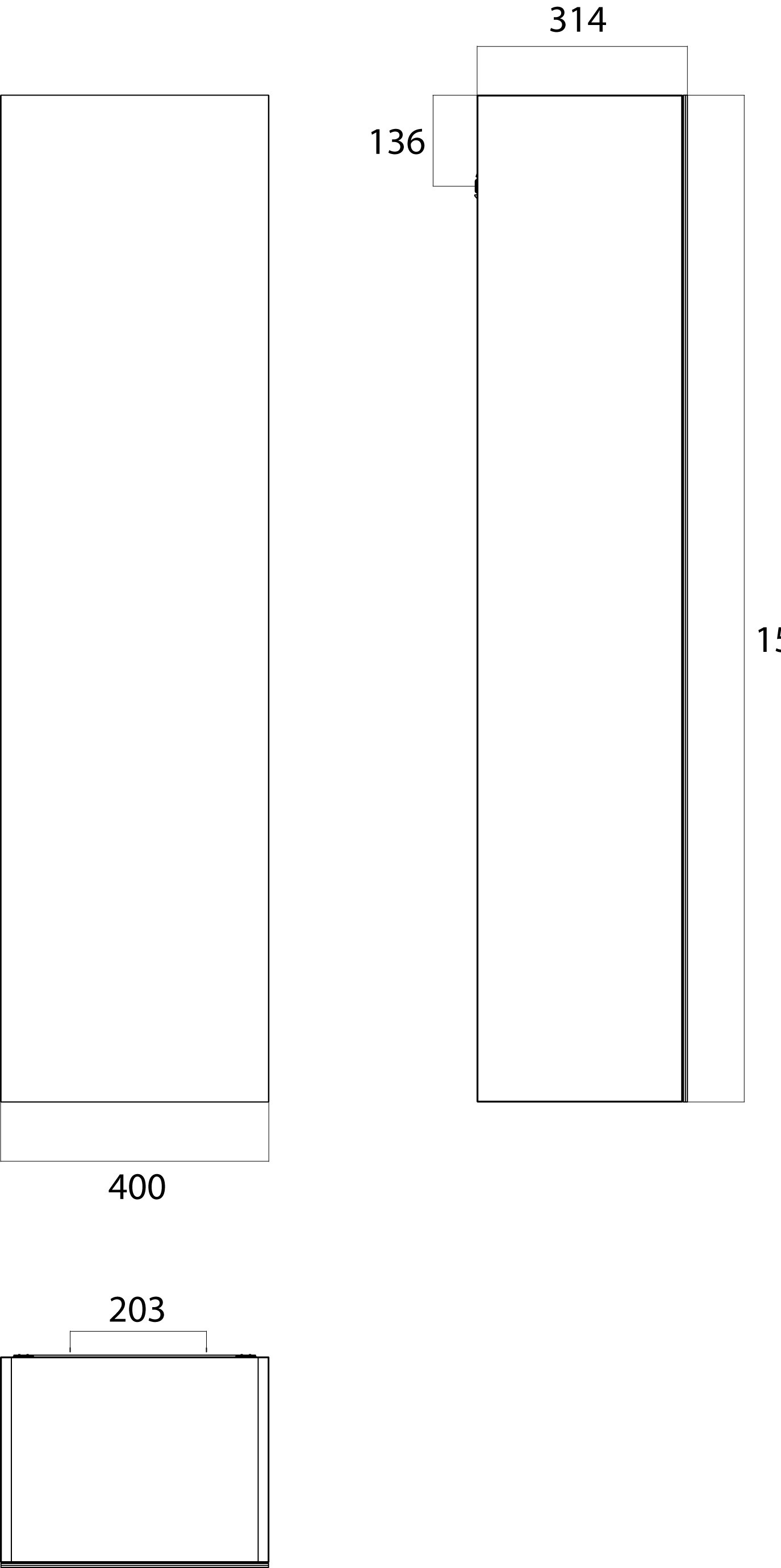frasco-centric-hochschrank-150-cm-wei-hochglanz-spiegelt-r image 7
