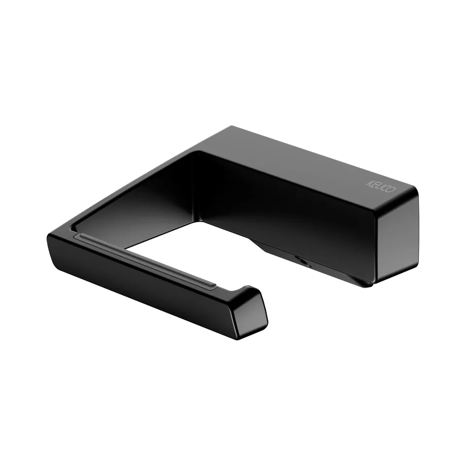 keuco-reva-toilettenpapierhalter-schwarz-matt-ohne-bohren image 1