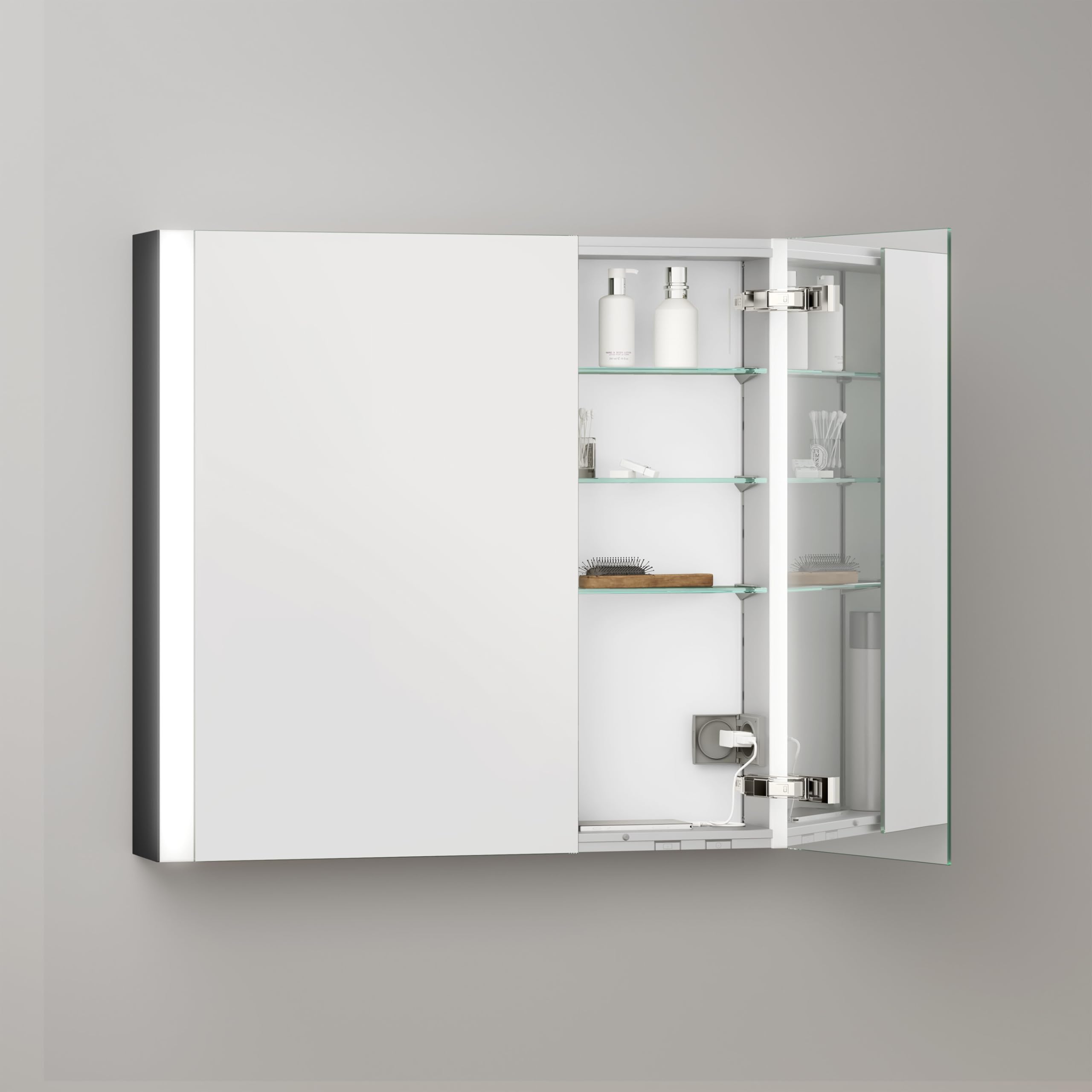 keuco-royal-lumos-spiegelschrank-80-cm-schwarz-mit-heizung image 6