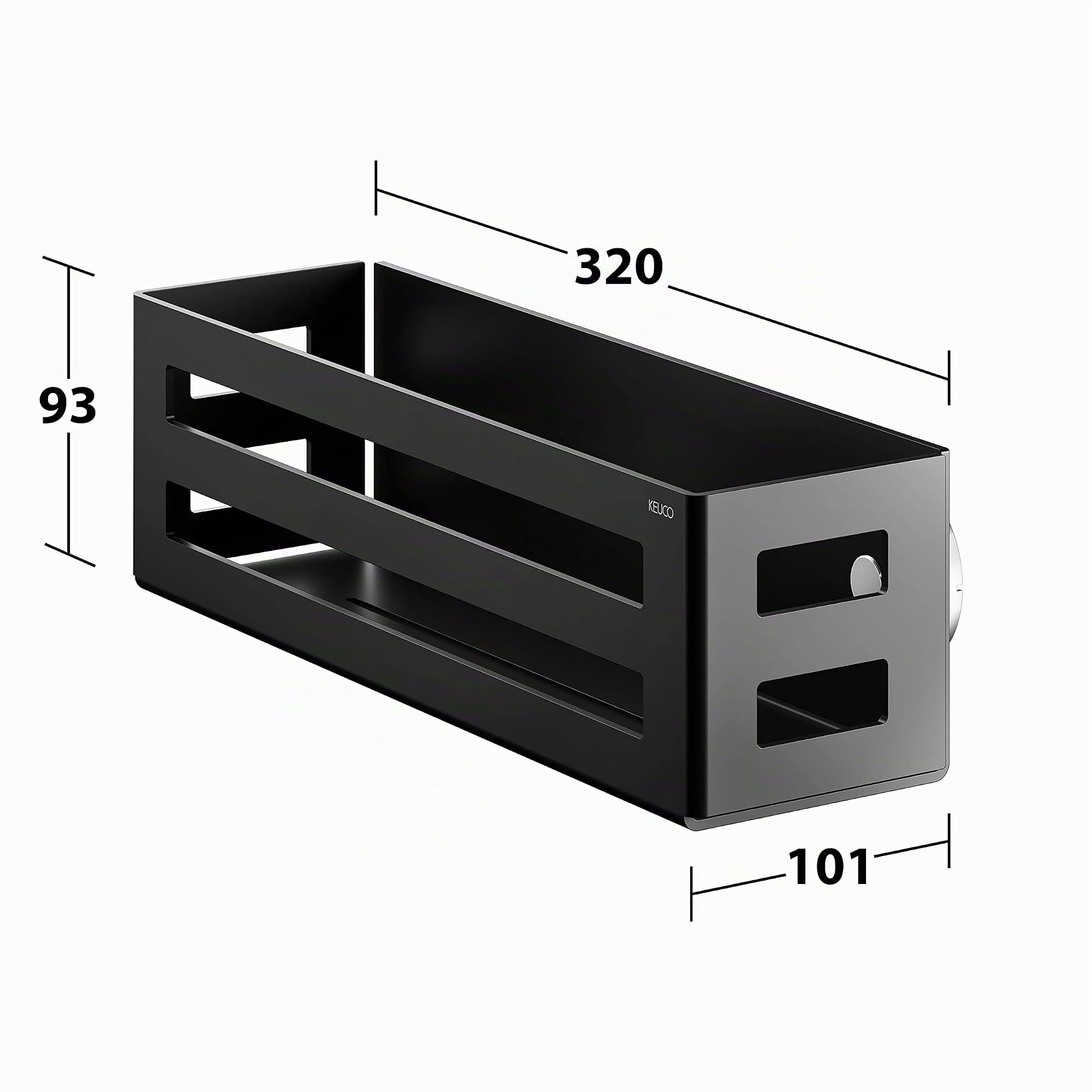 keuco-reva-duschkorb-32-cm-duschablage-schwarz-matt image 6