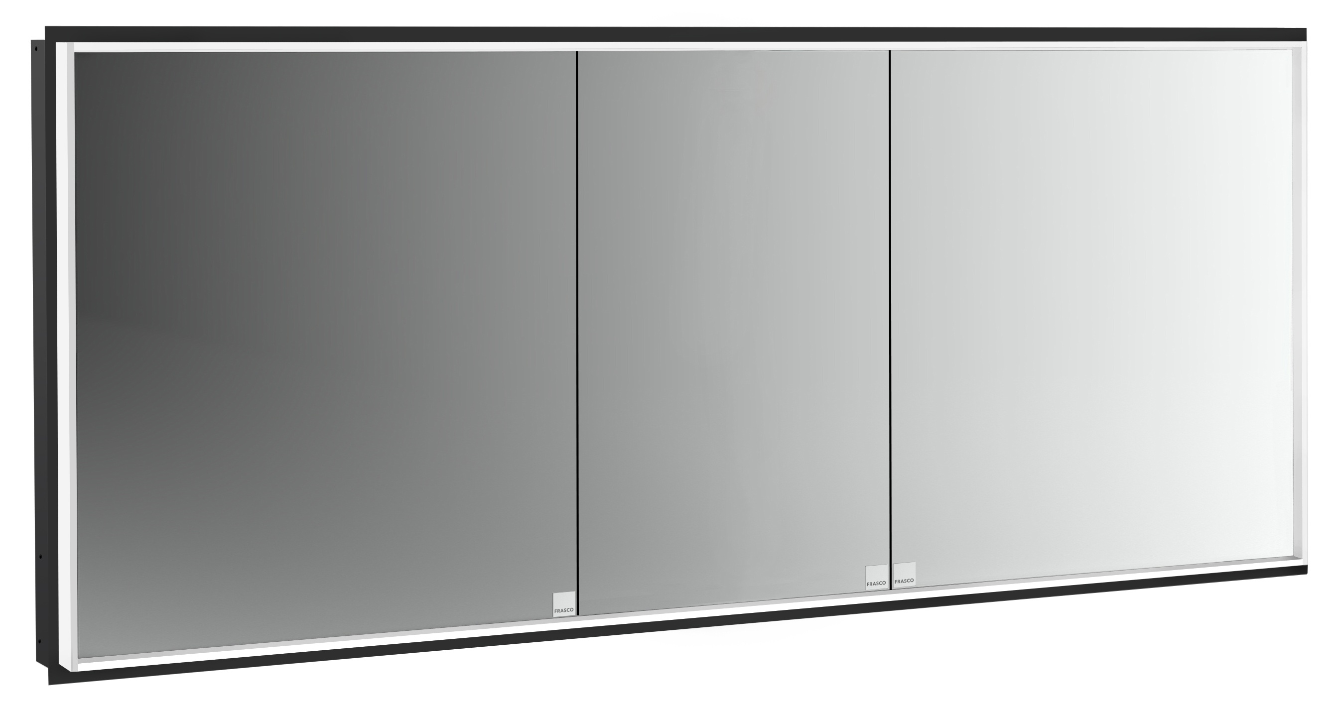 frasco-centric-deep-led-spiegelschrank-160-cm-schwarz-unterputz image 1