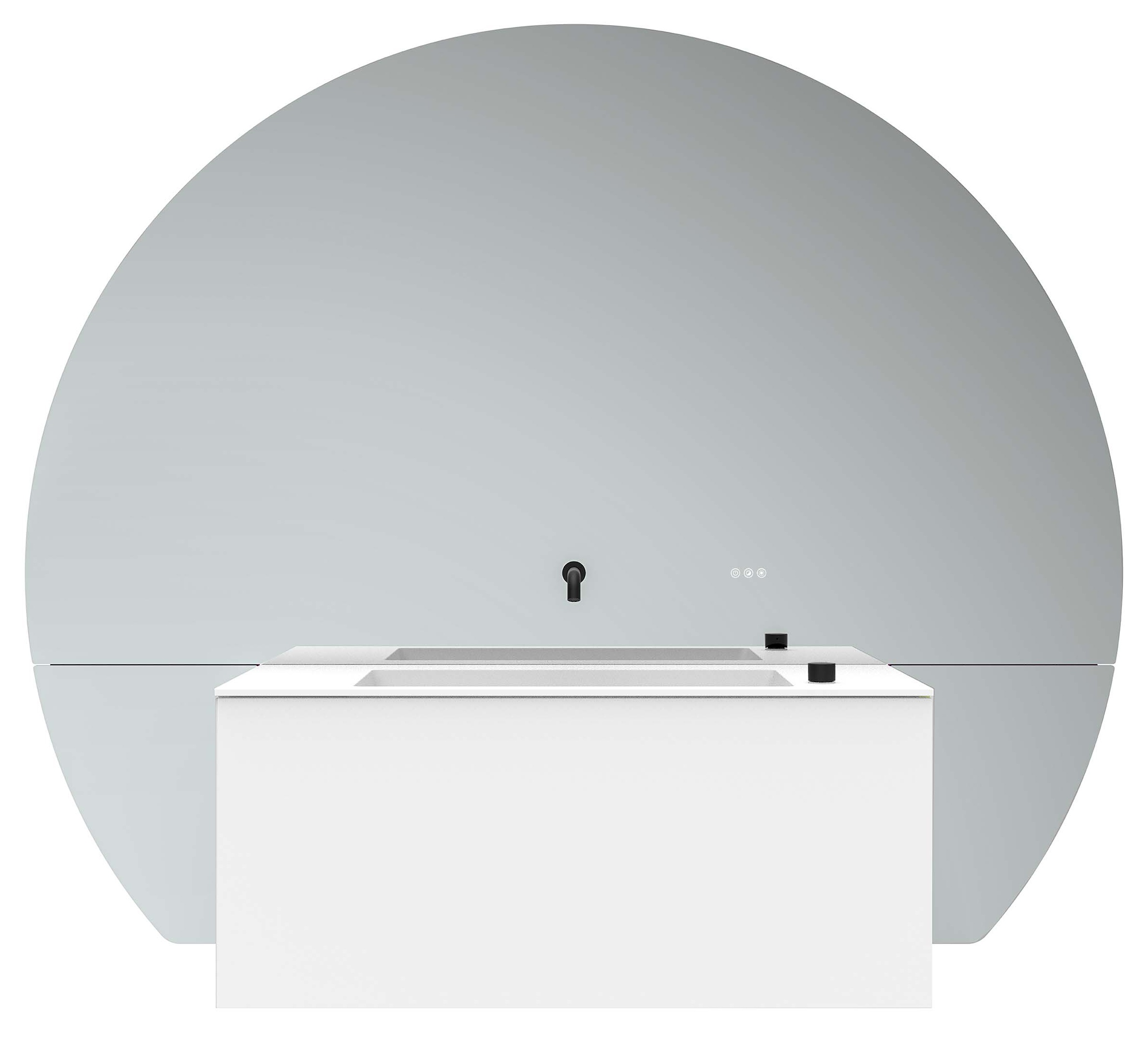 frasco-the-face-spiegelschrank-177-cm-wei-schwarz-mittig image 1