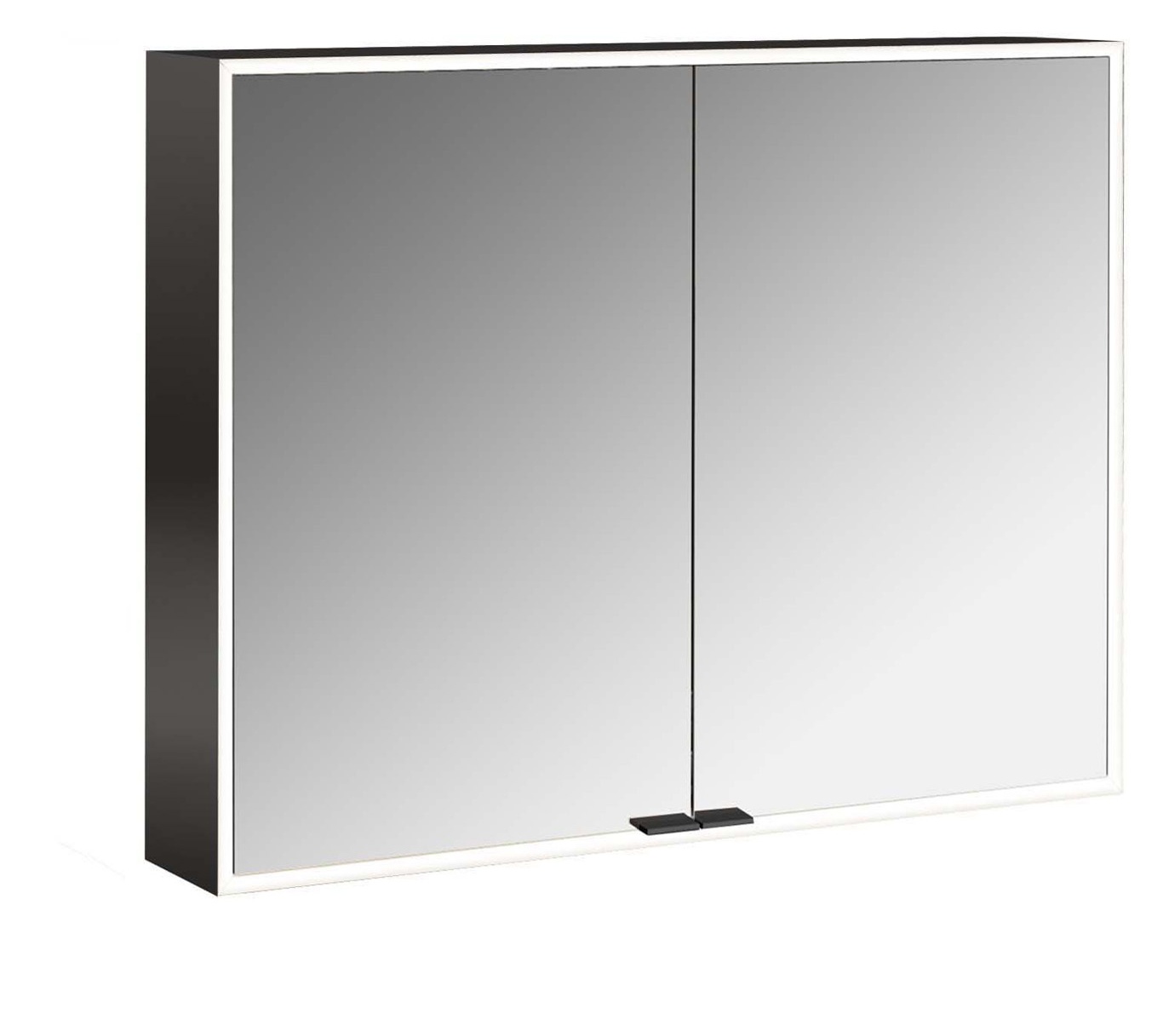 frasco-centric-led-spiegelschrank-ip20-schwarz-90-cm-aufputz image 1