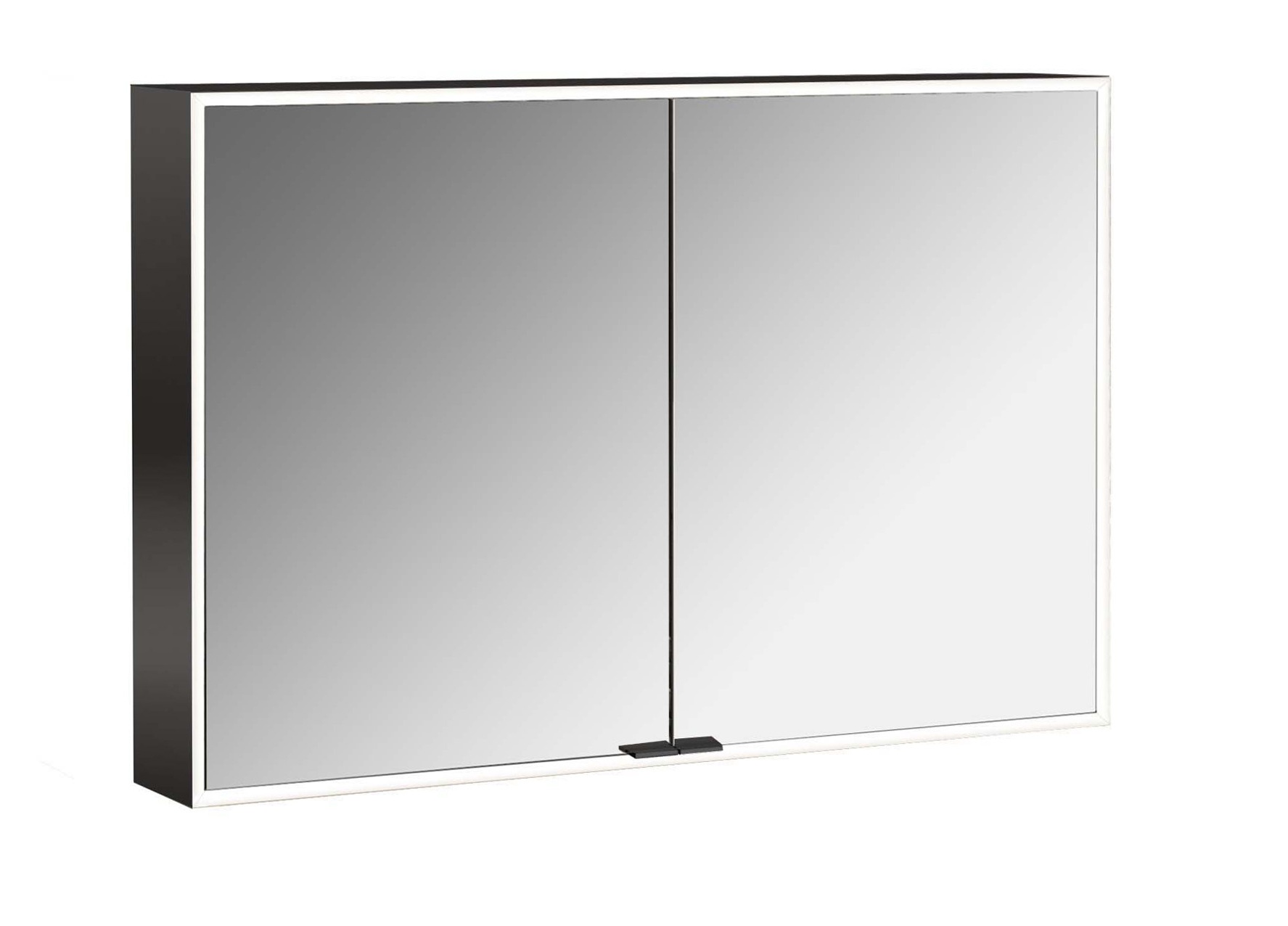frasco-centric-led-spiegelschrank-110-cm-schwarz-aufputz image 1