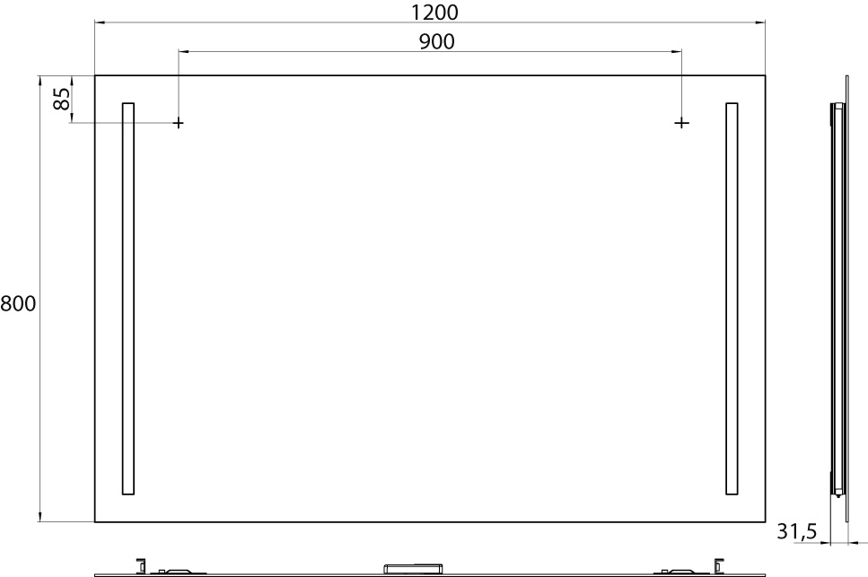 frasco-tiber-pro-led-lichtspiegel-120-cm-mit-lichtstreifen image 3
