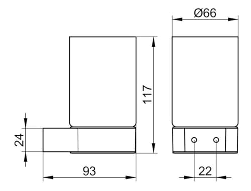 keuco-plan-zahnputzbecher-kristallglas-schwarz-matt-halter image 8