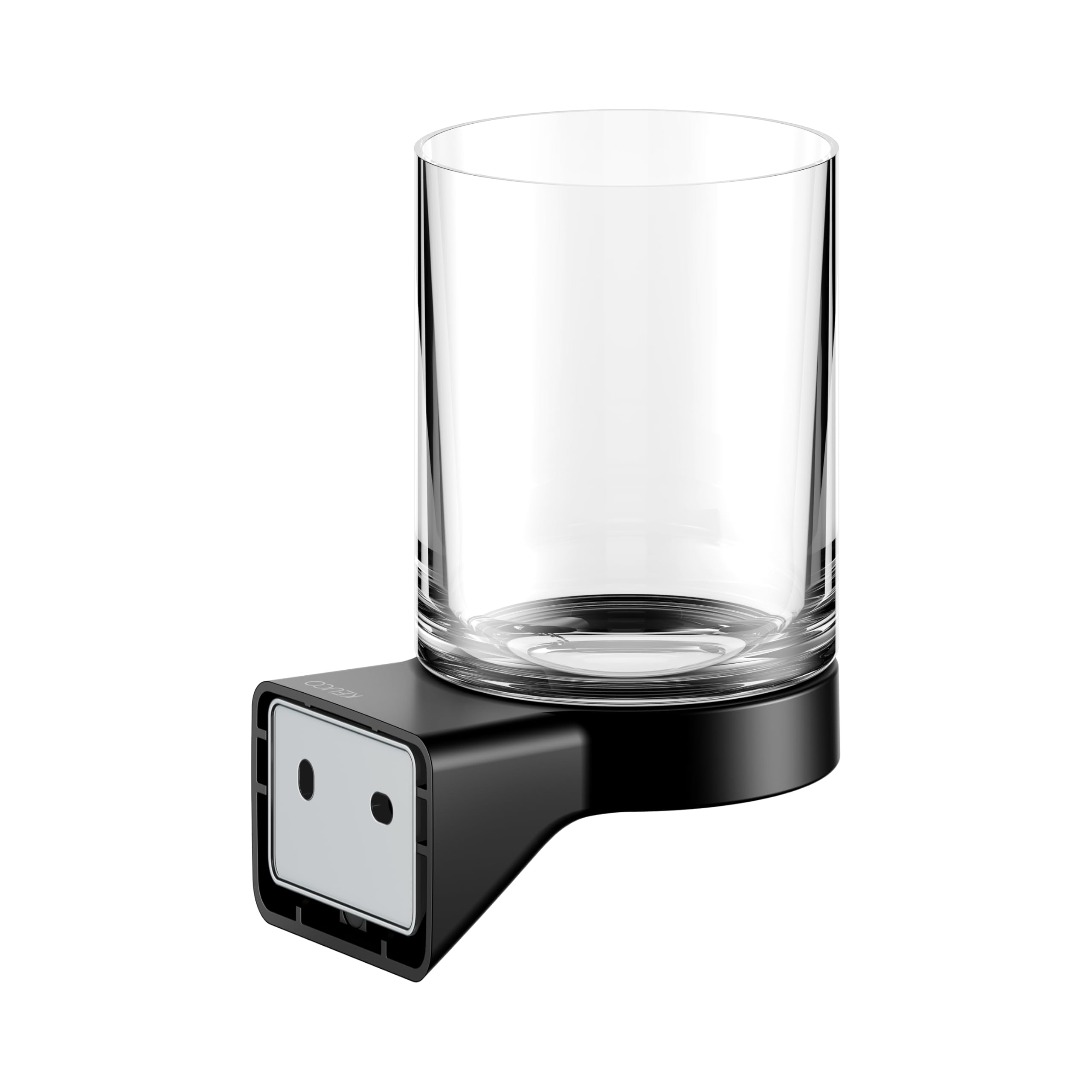 keuco-reva-zahnputzbecher-glas-schwarz-matt-wand image 6