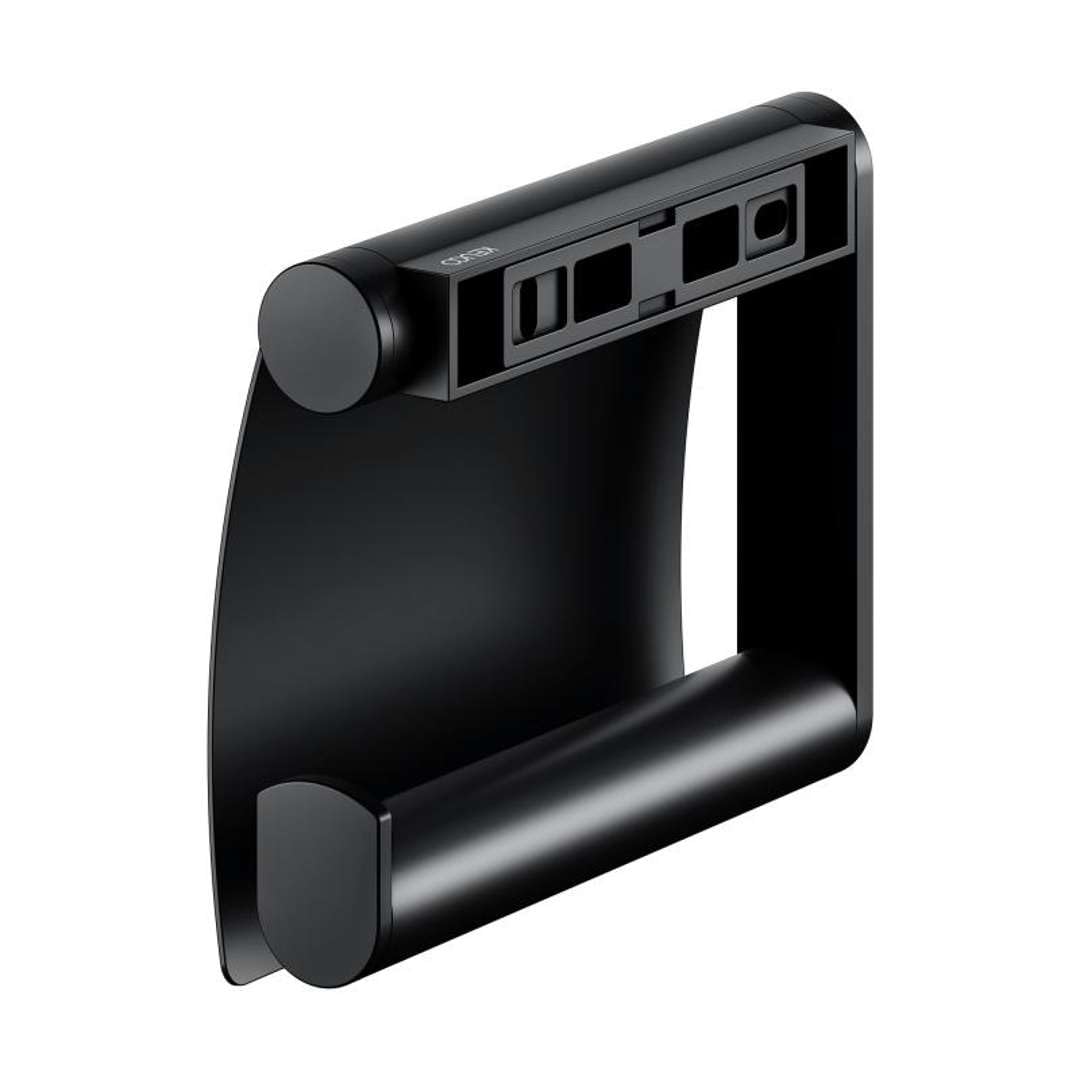 keuco-plan-toilettenpapierhalter-mit-deckel-schwarz-matt-offen image 5