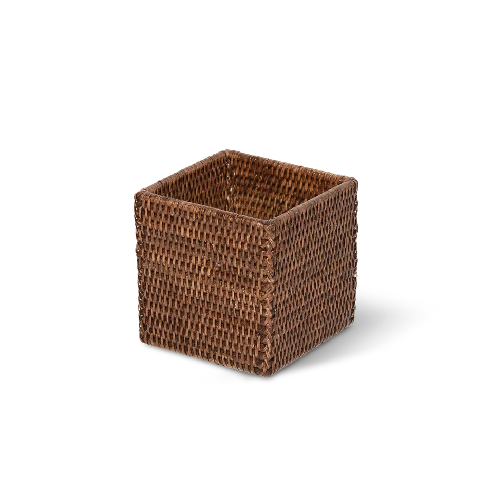decor-walther-basket-bod-utensilienbeh-lter-rattan-dunkel-handgeflochten image 1