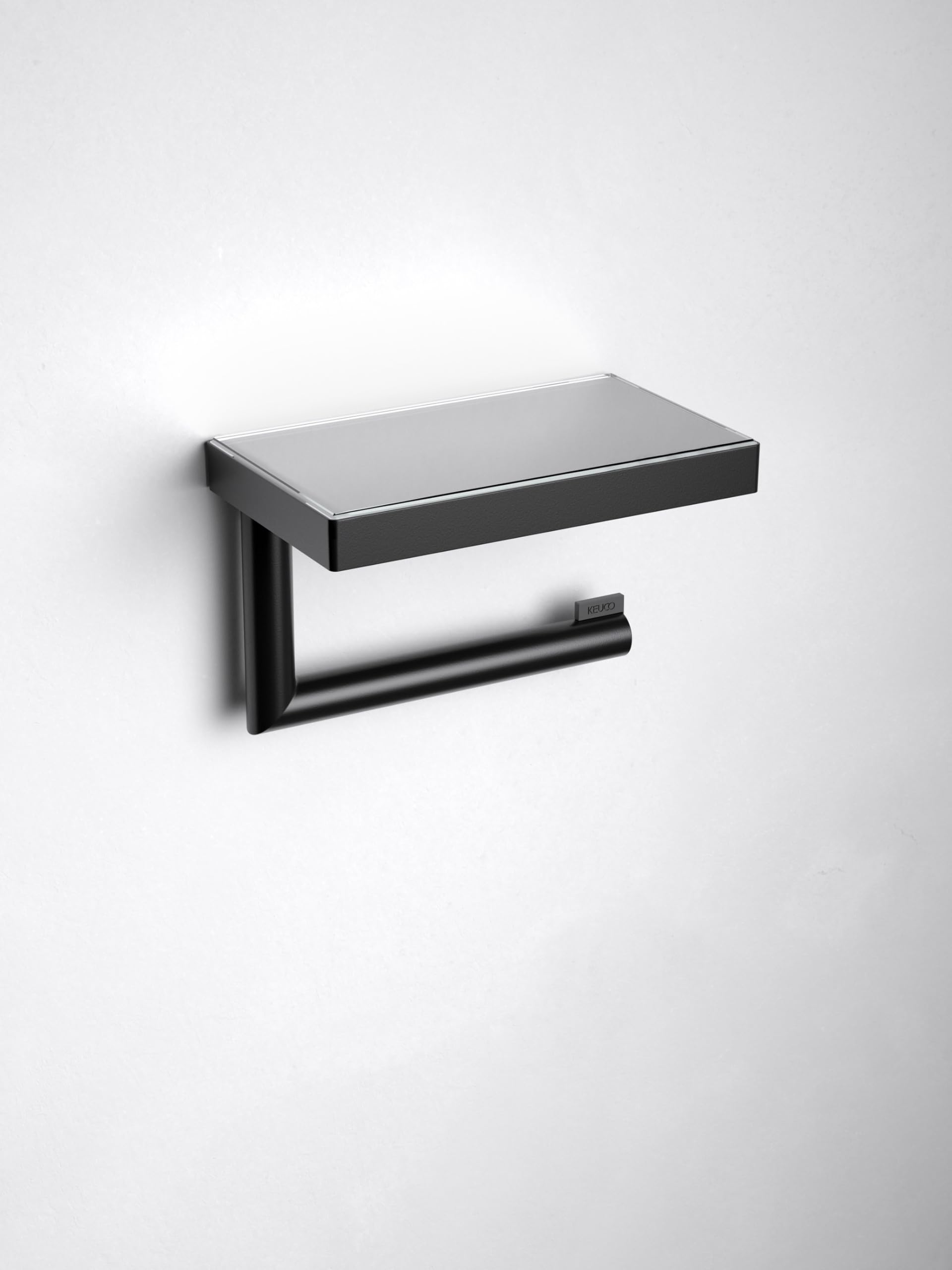 keuco-reva-toilettenpapierhalter-schwarz-ablage-glas-offen image 6