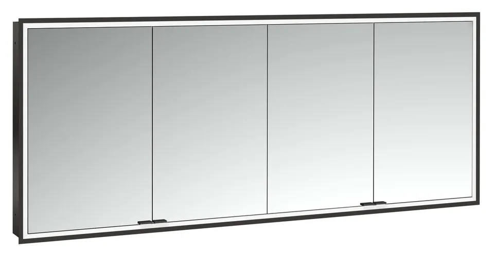 frasco-centric-led-spiegelschrank-180-cm-schwarz-unterputz-ip20 image 1