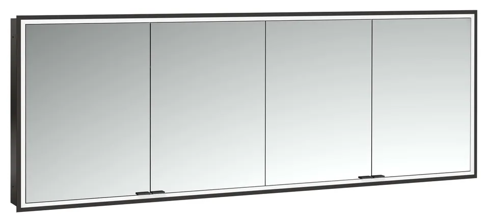 frasco-centric-spiegelschrank-200-cm-schwarz-unterputz image 1