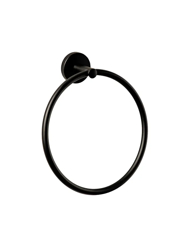 cosmic-start-handtuchring-schwarz-matt-22-cm-metall image 1