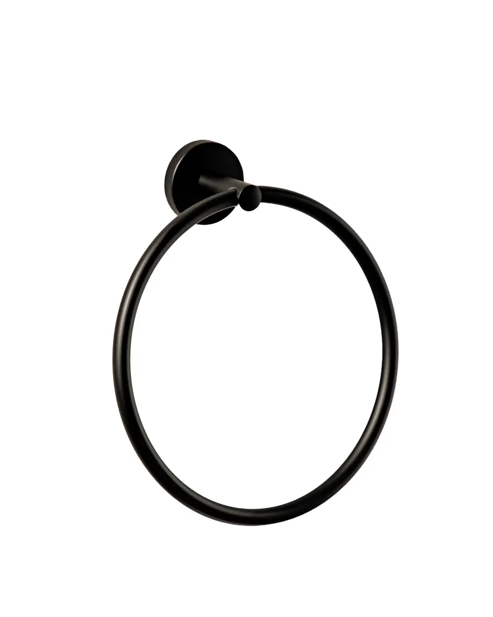 cosmic-start-handtuchring-schwarz-matt-22-cm-metall image 1