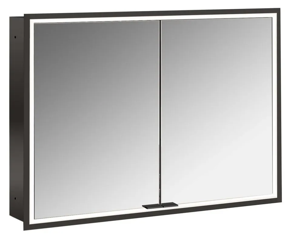 frasco-centric-spiegelschrank-100-cm-schwarz-unterputz-led image 1