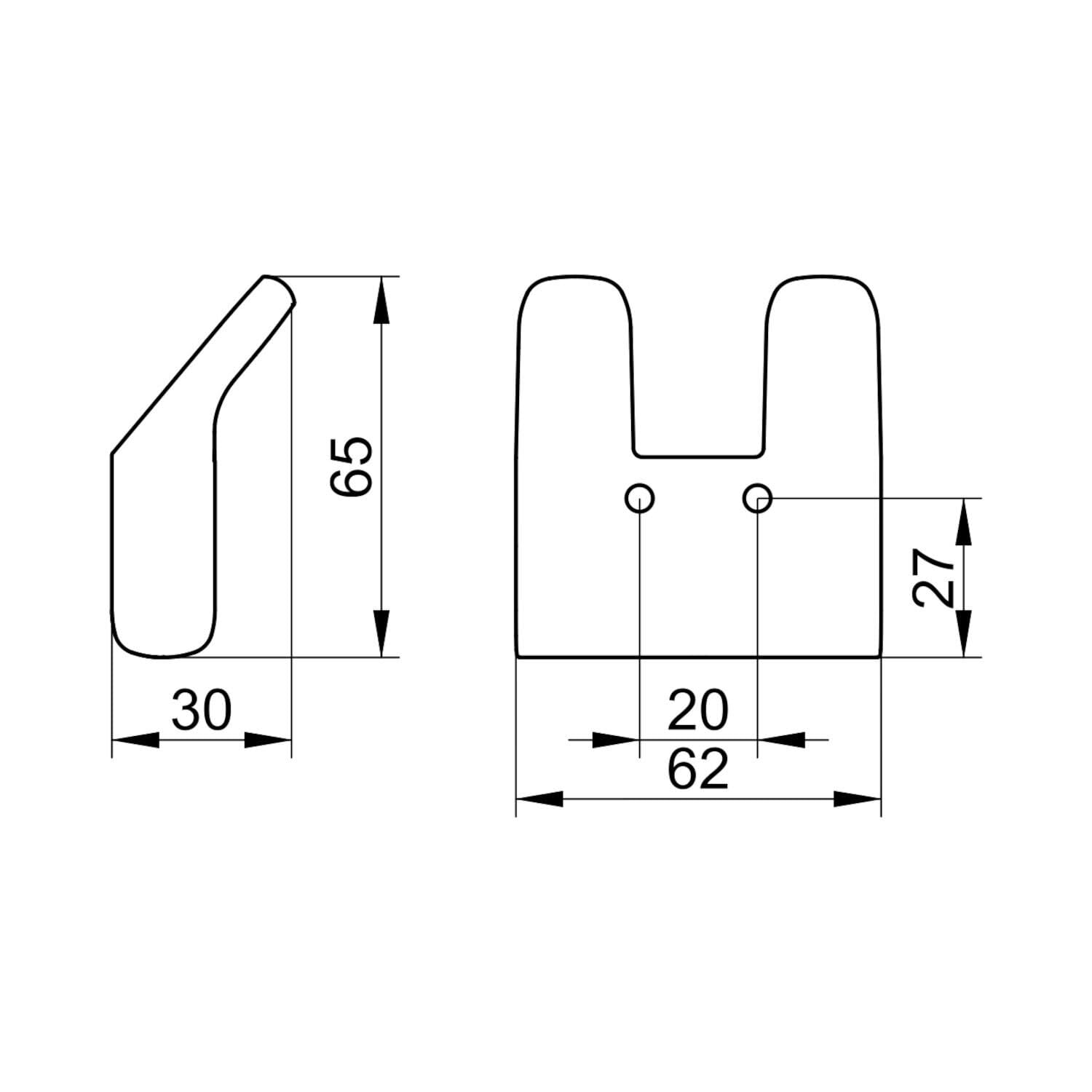 keuco-collection-moll-doppel-handtuchhaken-chrom-metall image 8