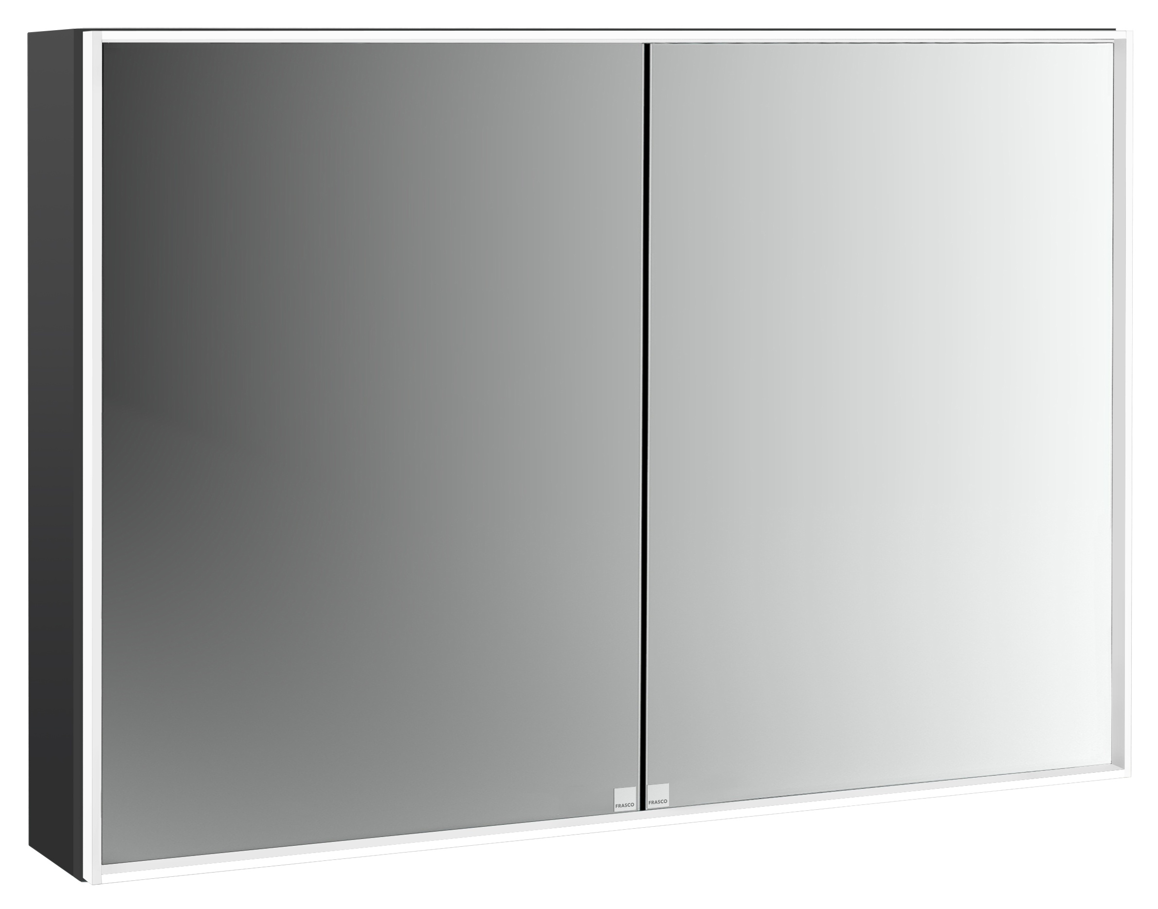 frasco-centric-deep-led-spiegelschrank-100-cm-schwarz-aufputz image 1