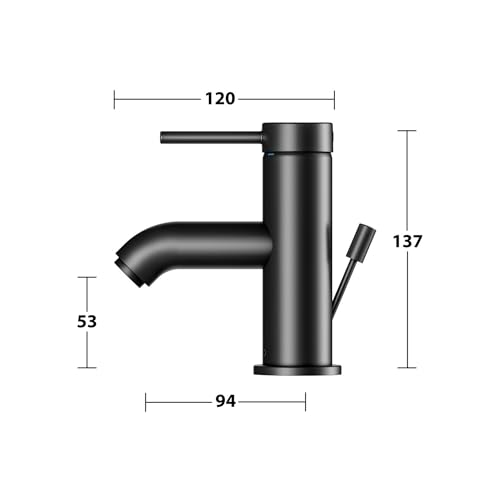 keuco-ixmo-soft-60-waschtischarmatur-schwarz-matt-mit-ablauf image 8