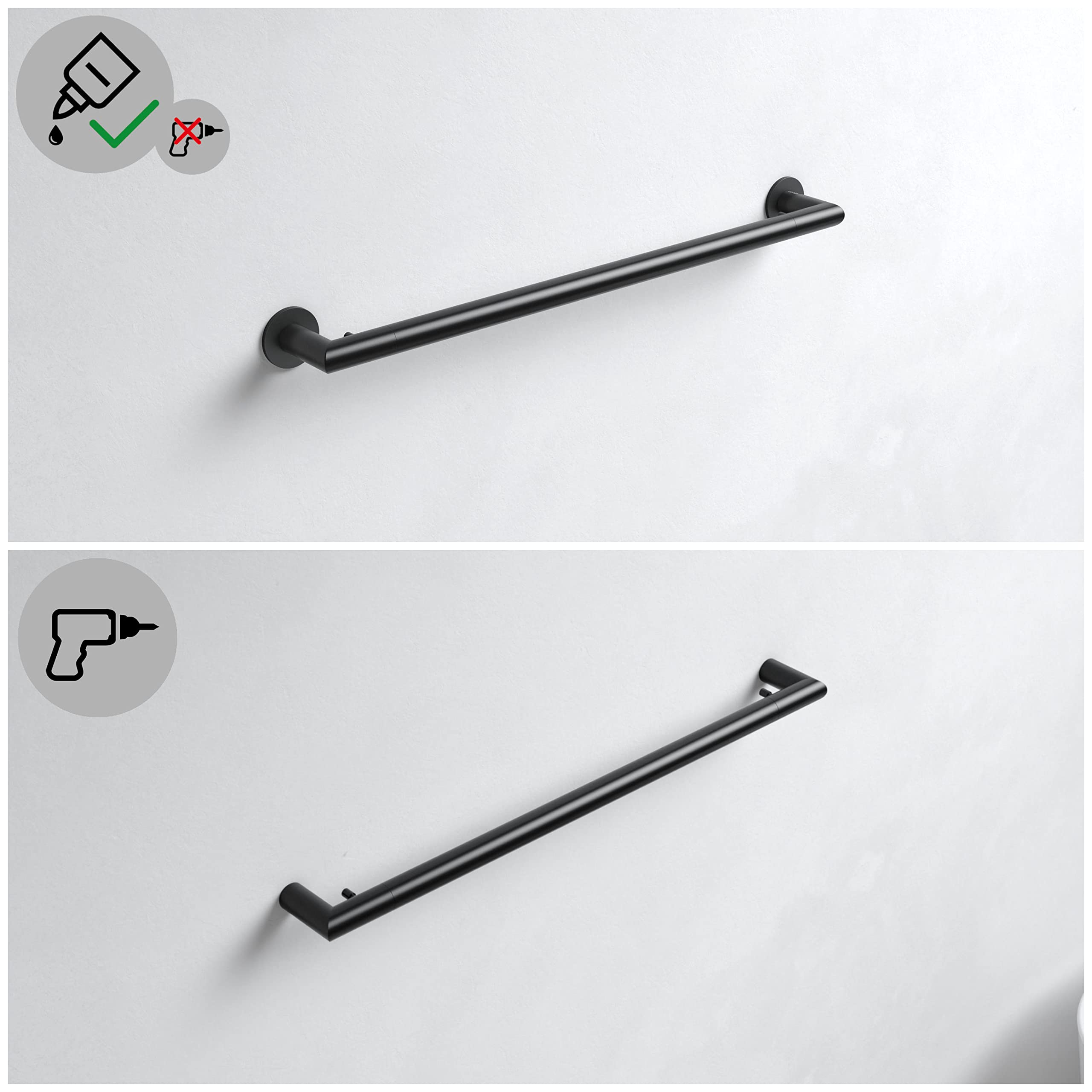 keuco-reva-badetuchhalter-60-cm-schwarz-matt-mit-haken image 3