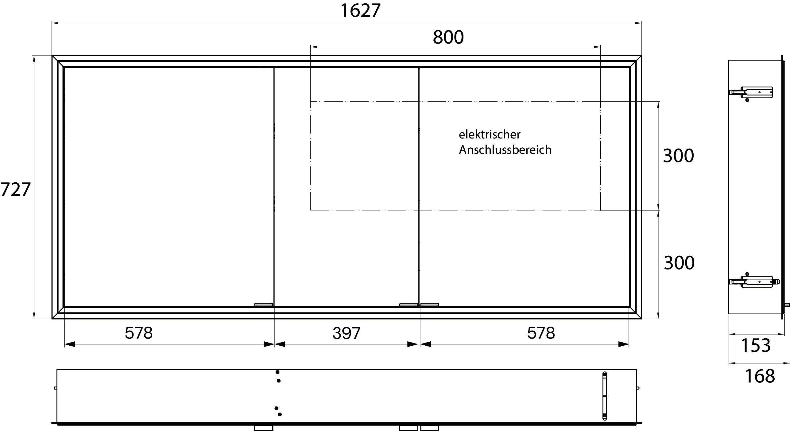 frasco-centric-led-spiegelschrank-160-cm-aluminium-unterputz image 6