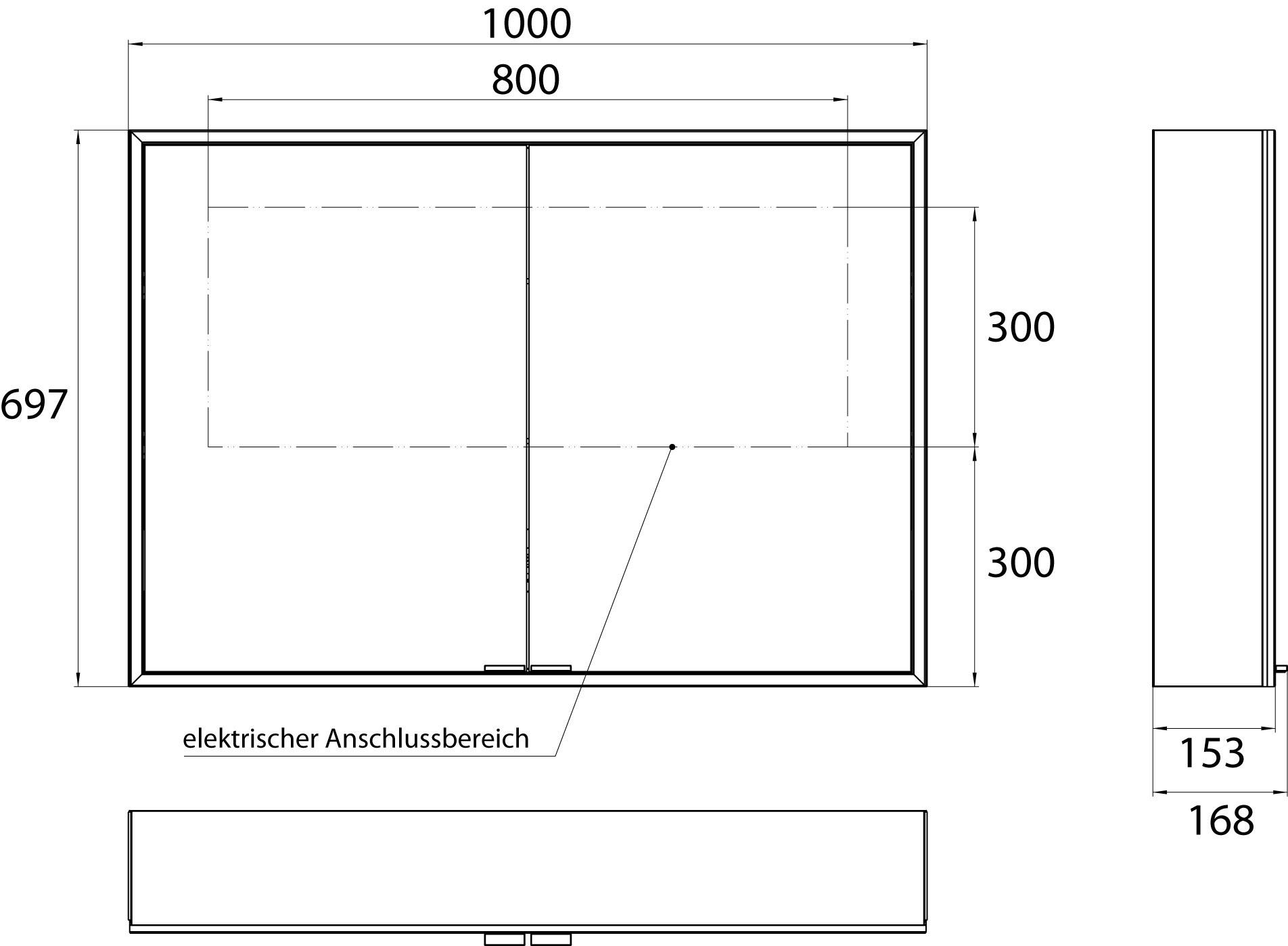 frasco-centric-led-spiegelschrank-100-cm-schwarz-aufputz image 6