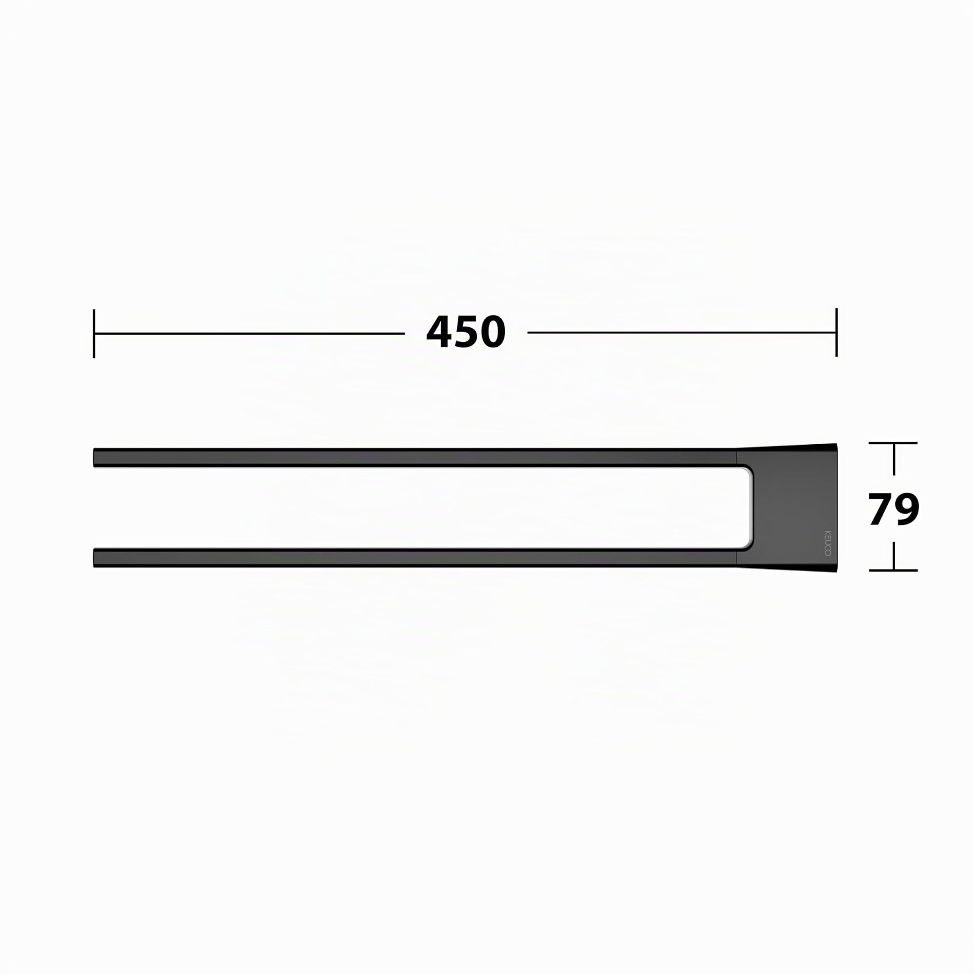keuco-reva-handtuchhalter-zweiarmig-45-cm-schwarz image 7