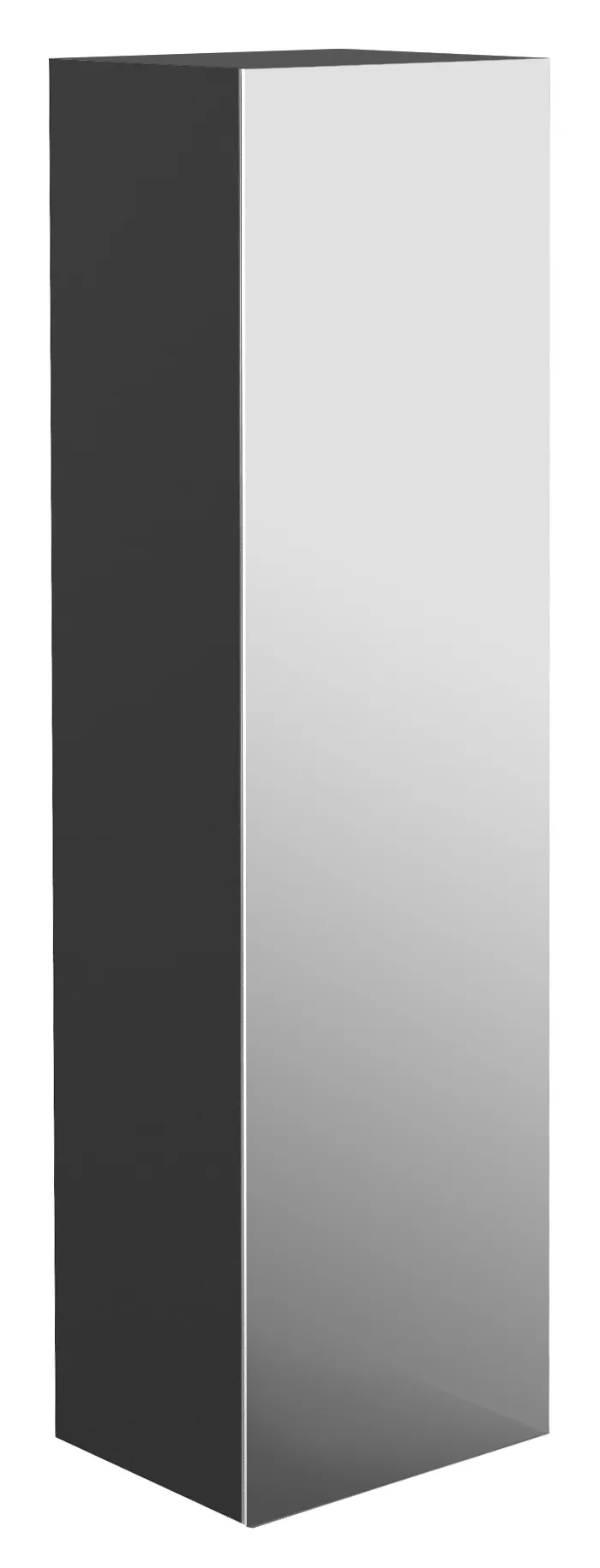 frasco-centric-hochschrank-150-cm-schwarz-matt-spiegelt-r image 1