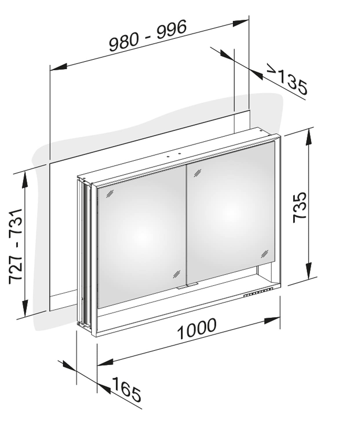 keuco-royal-lumos-spiegelschrank-100-cm-led-2-t-rig-dimmbar image 3