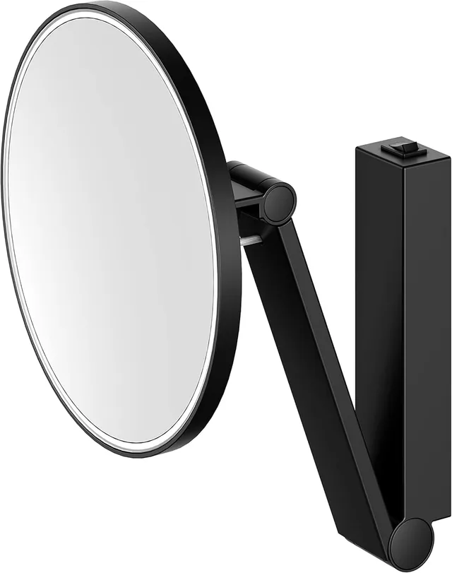 keuco-ilook-move-kosmetikspiegel-led-schwarz-matt-20-cm-5x image 1