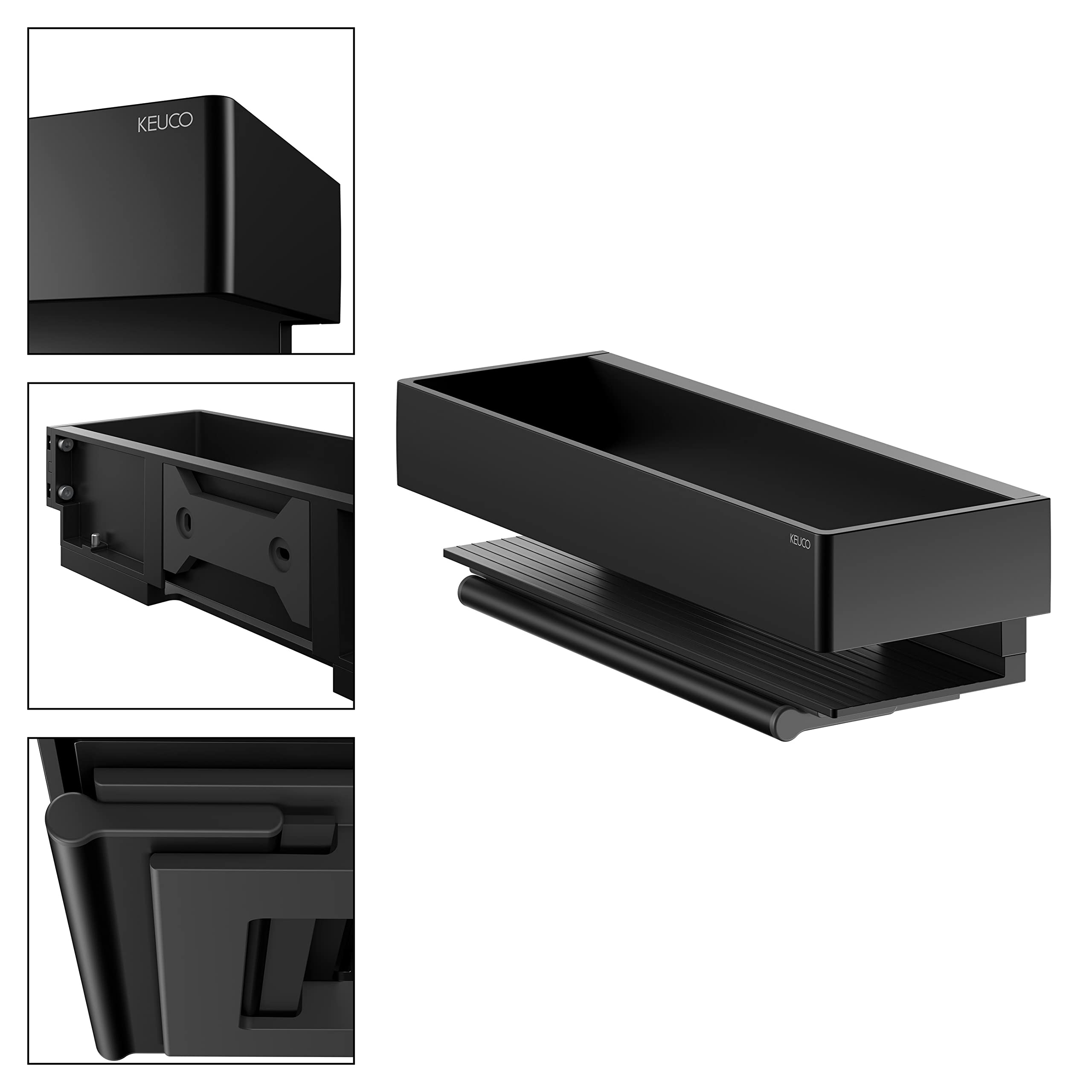 keuco-edition-11-duschkorb-30-cm-schwarz-mit-abzieher image 3