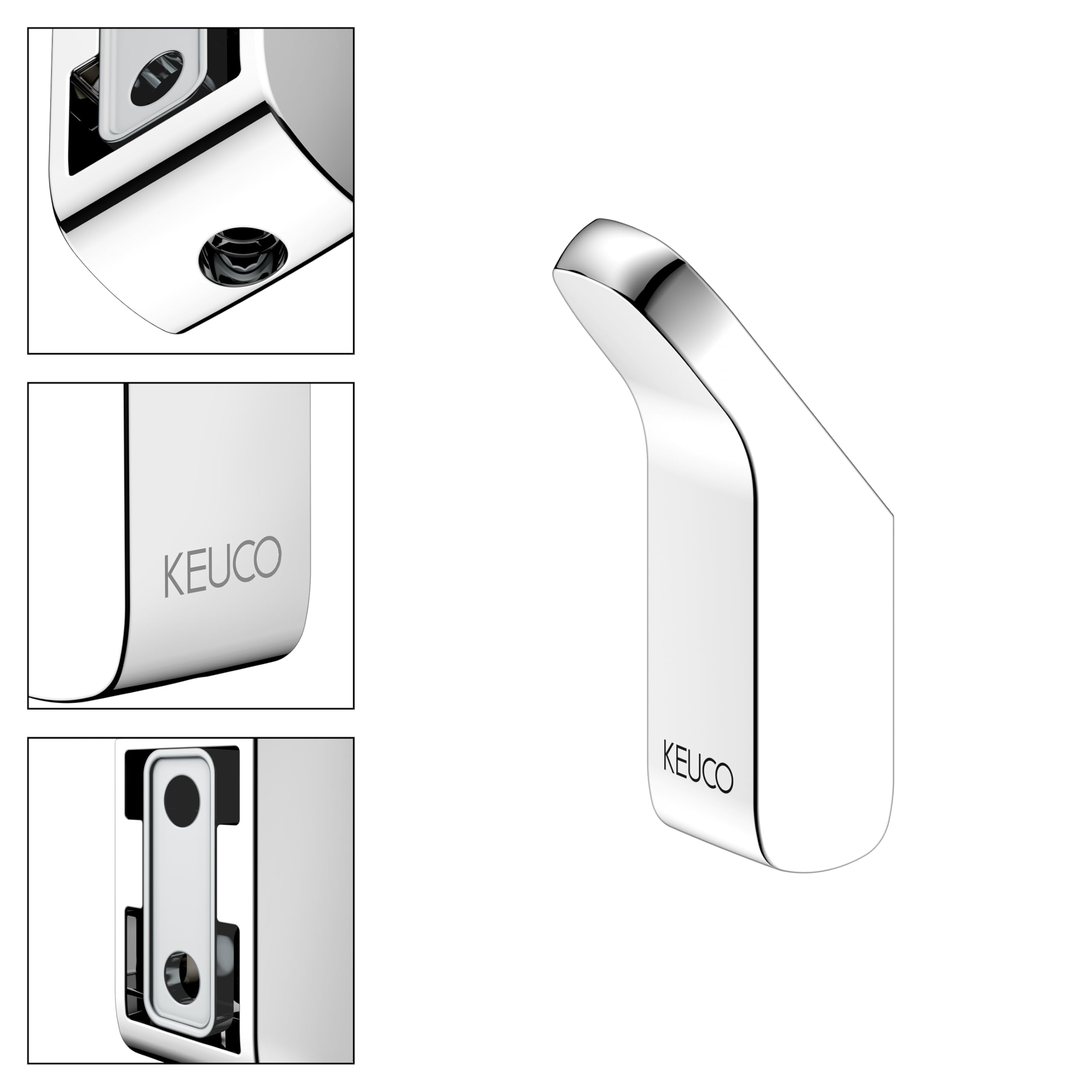 keuco-reva-handtuchhaken-verchromt-silber-metall image 2