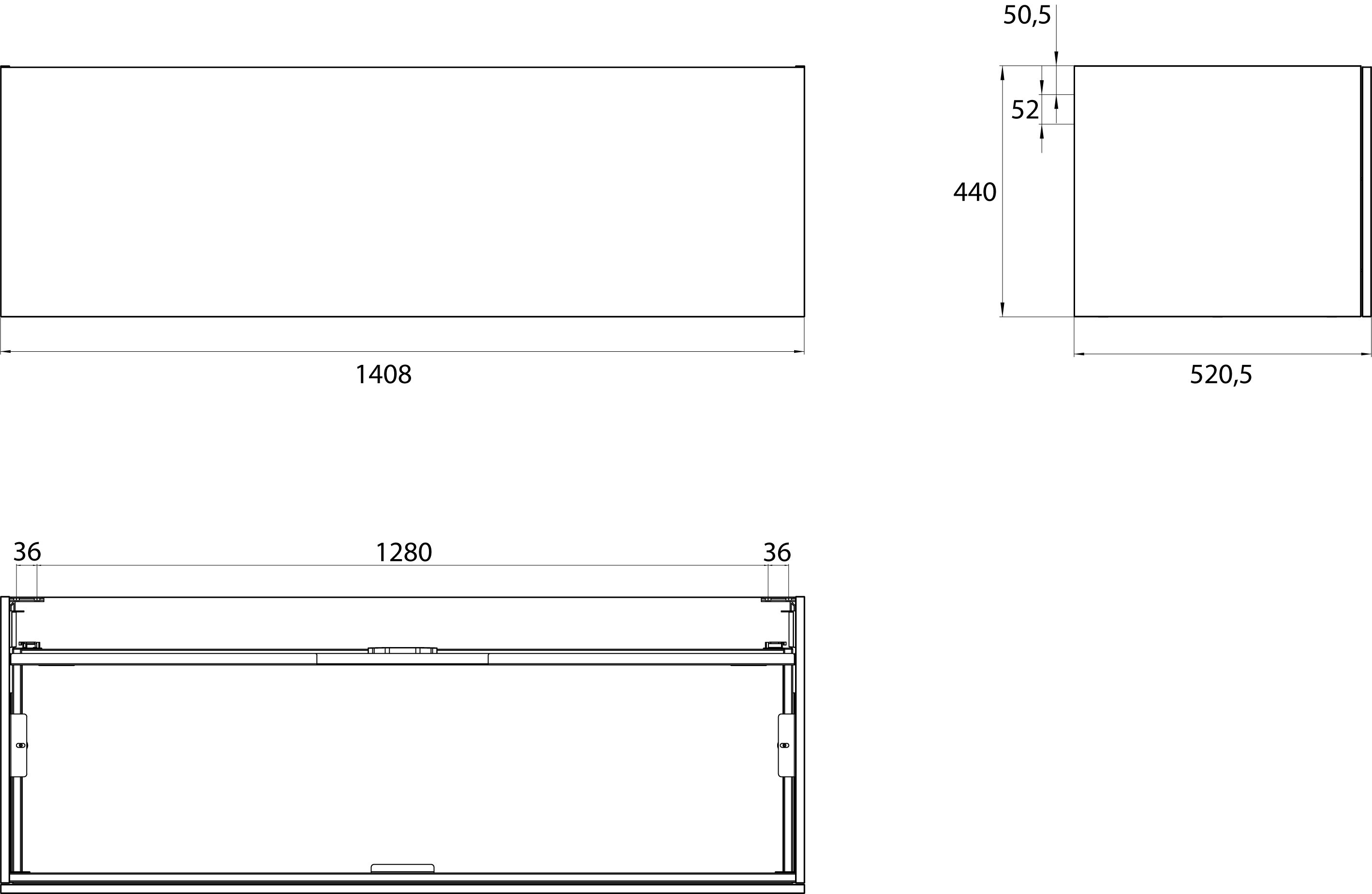 frasco-centric-waschtischunterschrank-wei-140-cm-2-ausz-ge image 3