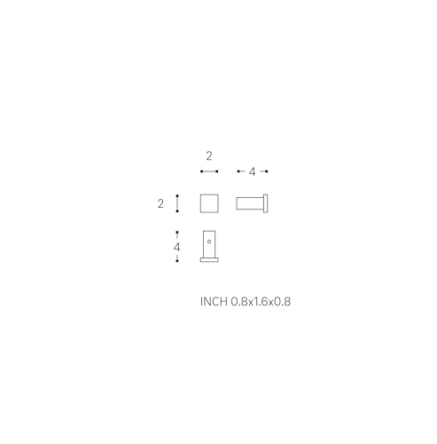 cosmic-metric-wandhaken-schwarz-matt-metall-2x4x2-cm image 5