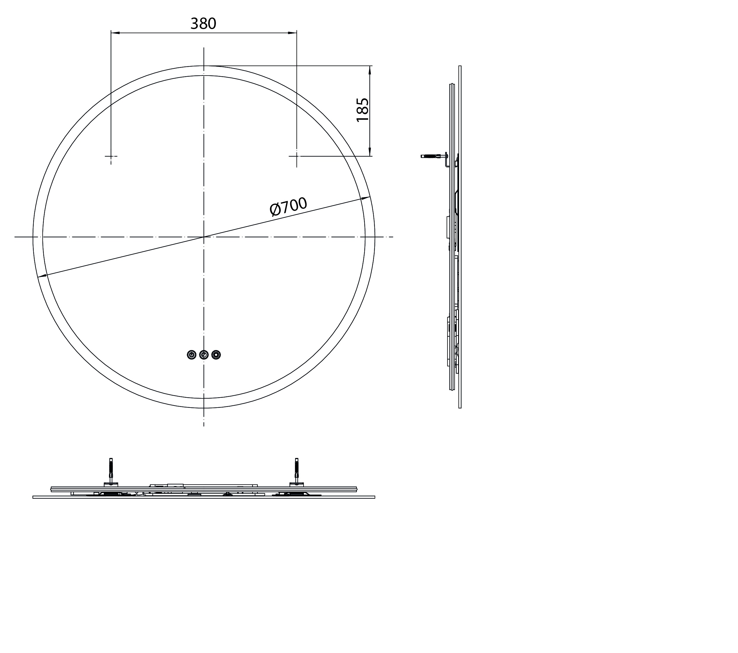 frasco-solena-led-lichtspiegel-70-cm-satiniertes-randprofil image 3