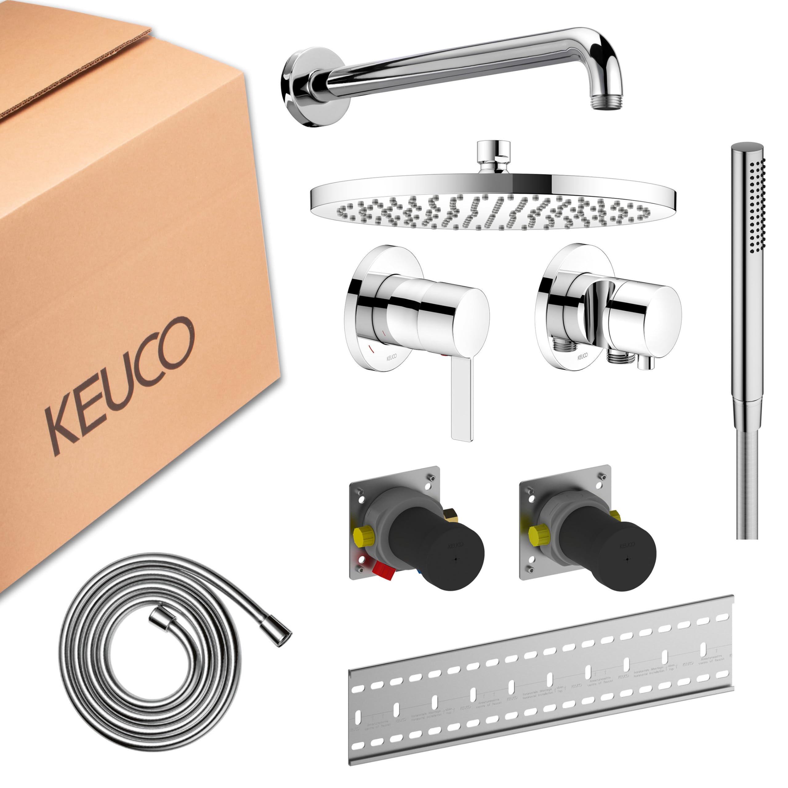 keuco-ixmo-duschsystem-hebelmischer-rund-duschset-verchromt image 6