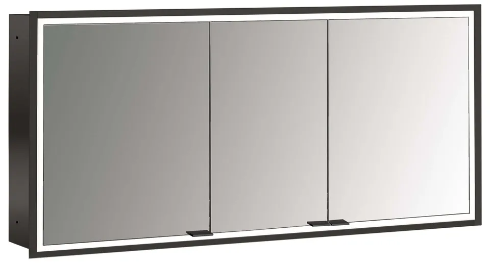 frasco-centric-spiegelschrank-130-cm-schwarz-unterputz-led image 1