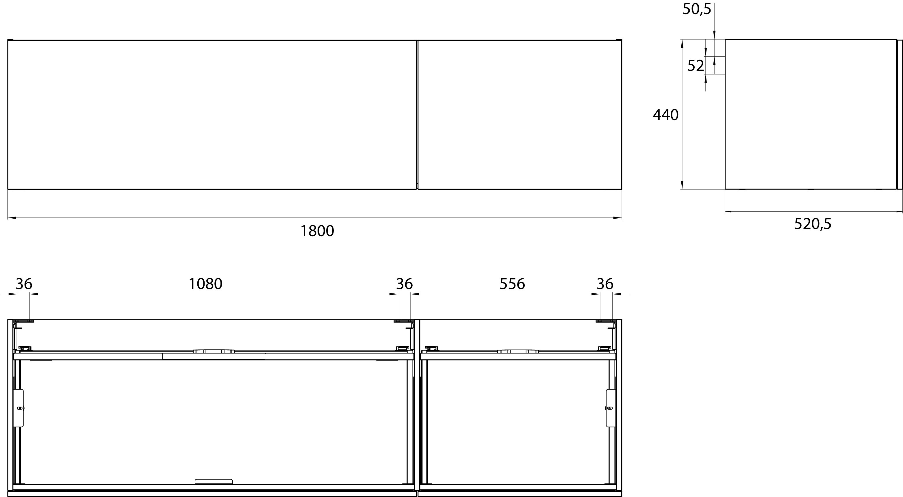 frasco-centric-waschtischunterschrank-180-cm-wei-2-ausz-ge image 3