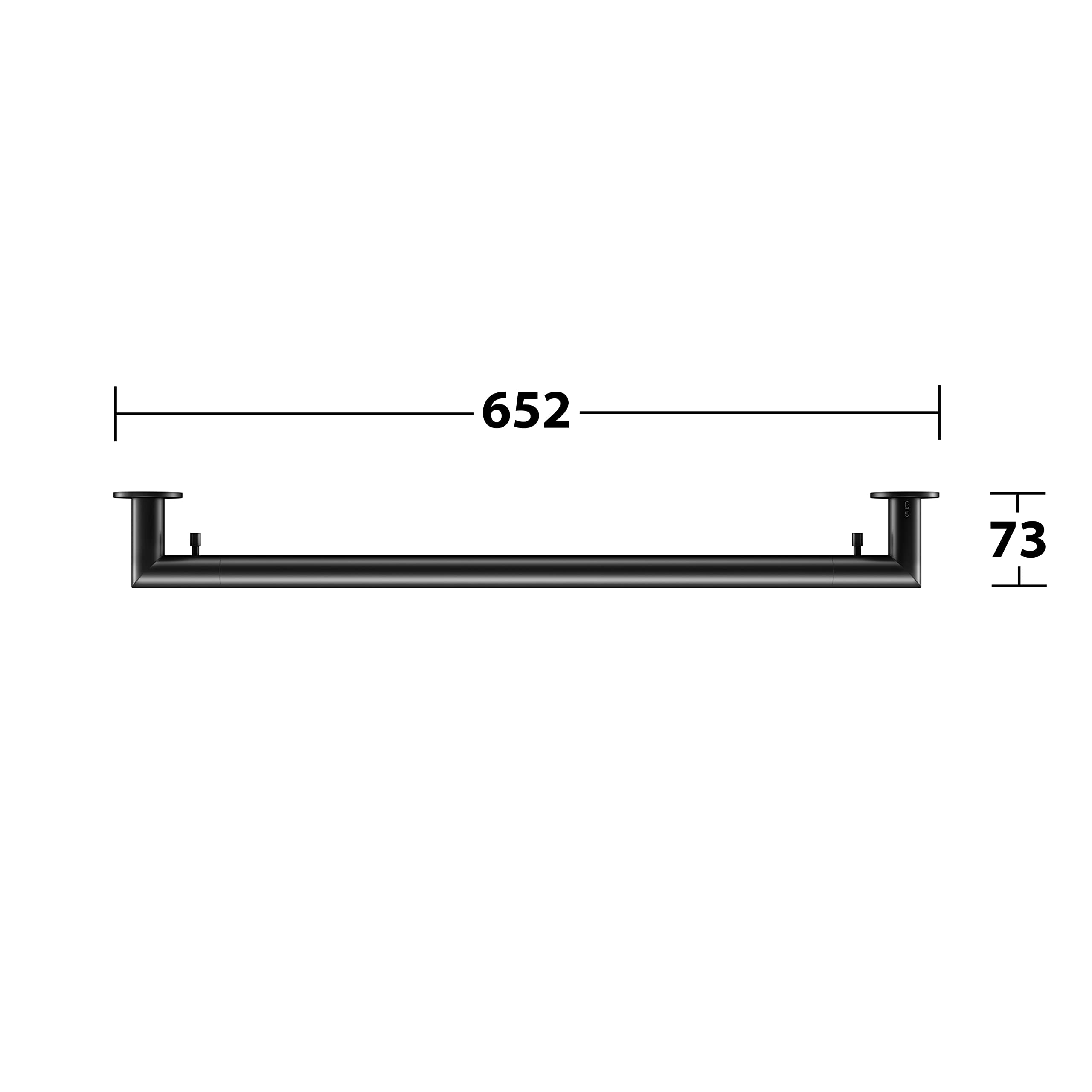 keuco-reva-badetuchhalter-60-cm-schwarz-matt-mit-haken image 5