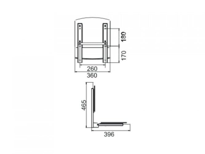 keuco-plan-care-klappsitz-wei-363-mm-wandmontage image 2