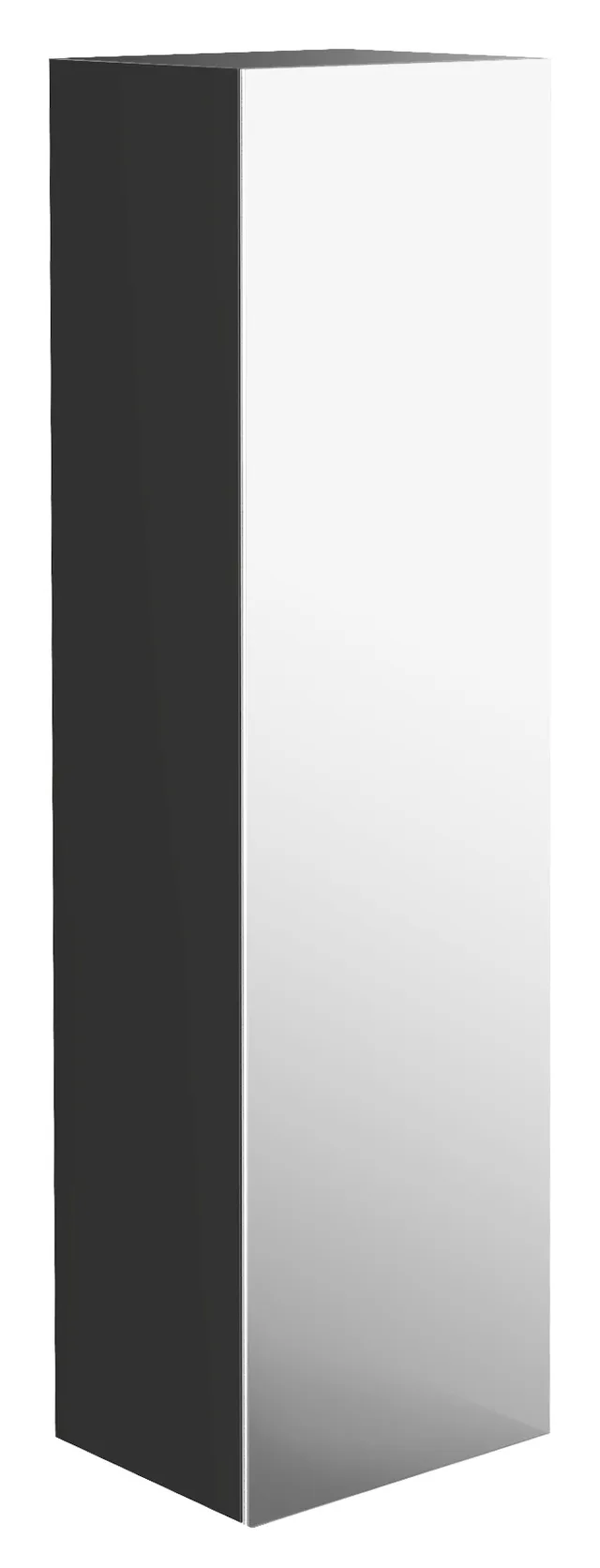 frasco-centric-hochschrank-150-cm-schwarz-hochglanz-spiegelt-r image 1