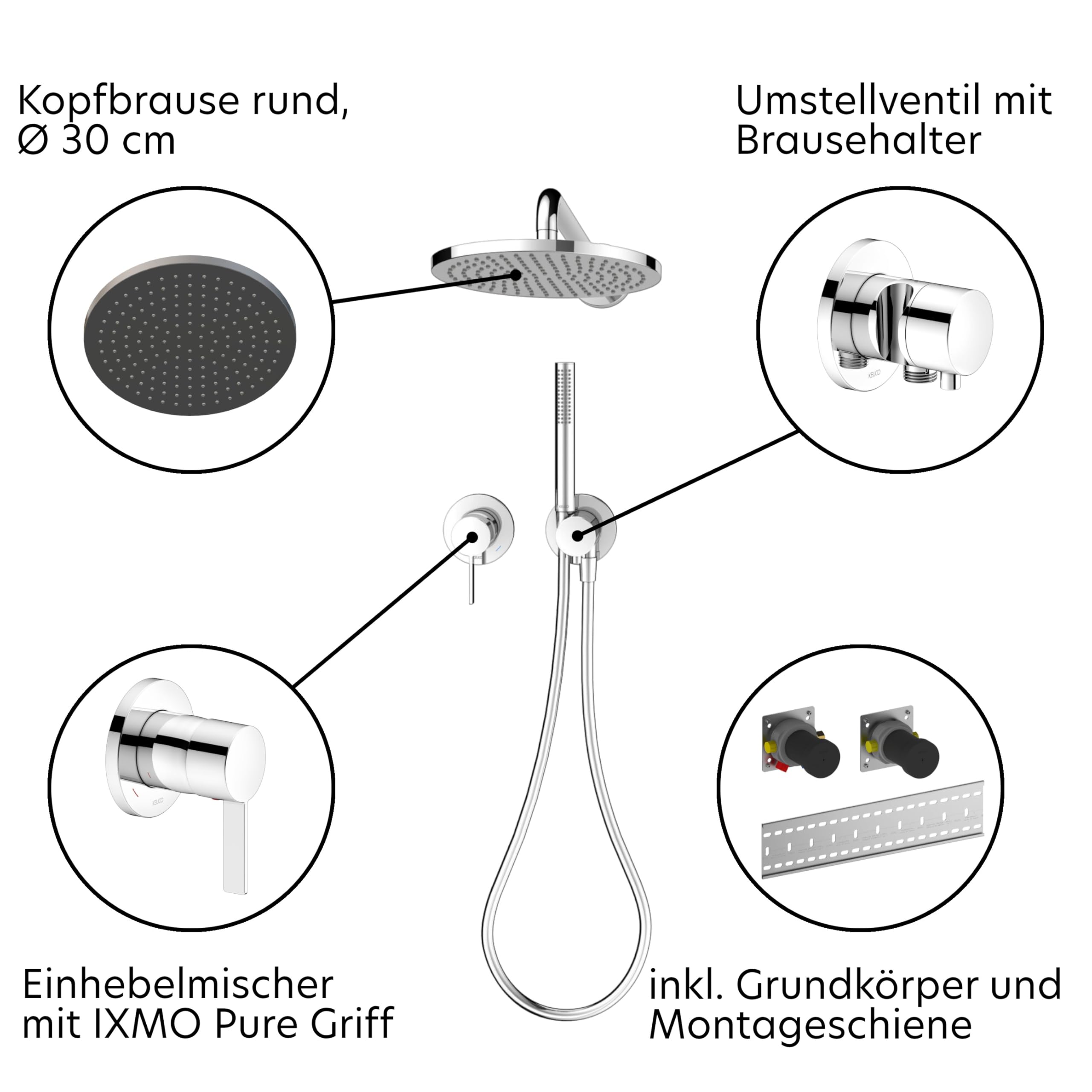 keuco-ixmo-duschsystem-hebelmischer-rund-duschset-verchromt image 4