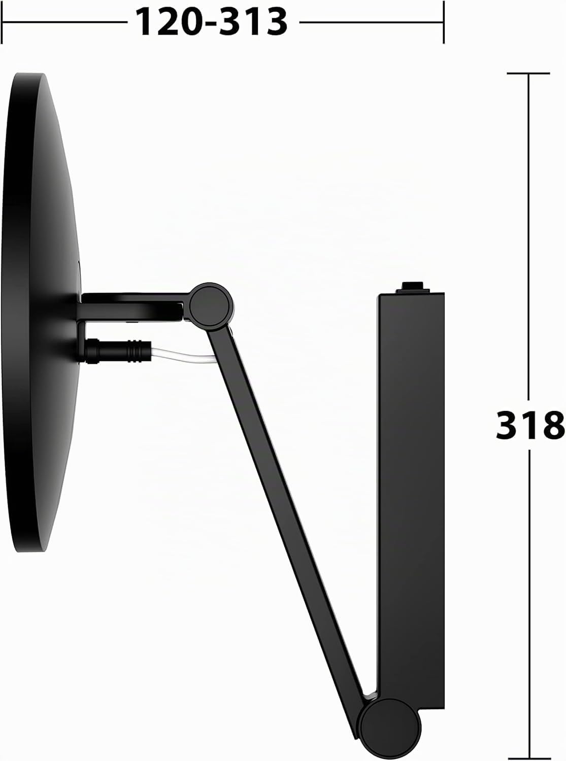keuco-ilook-move-kosmetikspiegel-led-schwarz-matt-20-cm-5x image 3