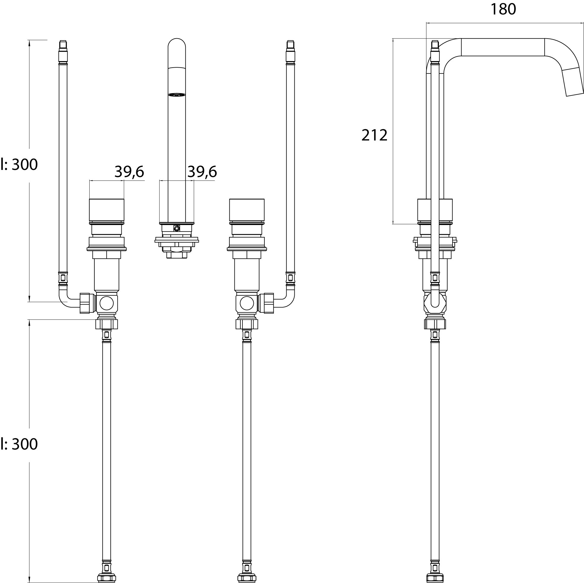 frasco-centric-waschtischarmatur-schwarz-3-loch-mit-hebel image 3