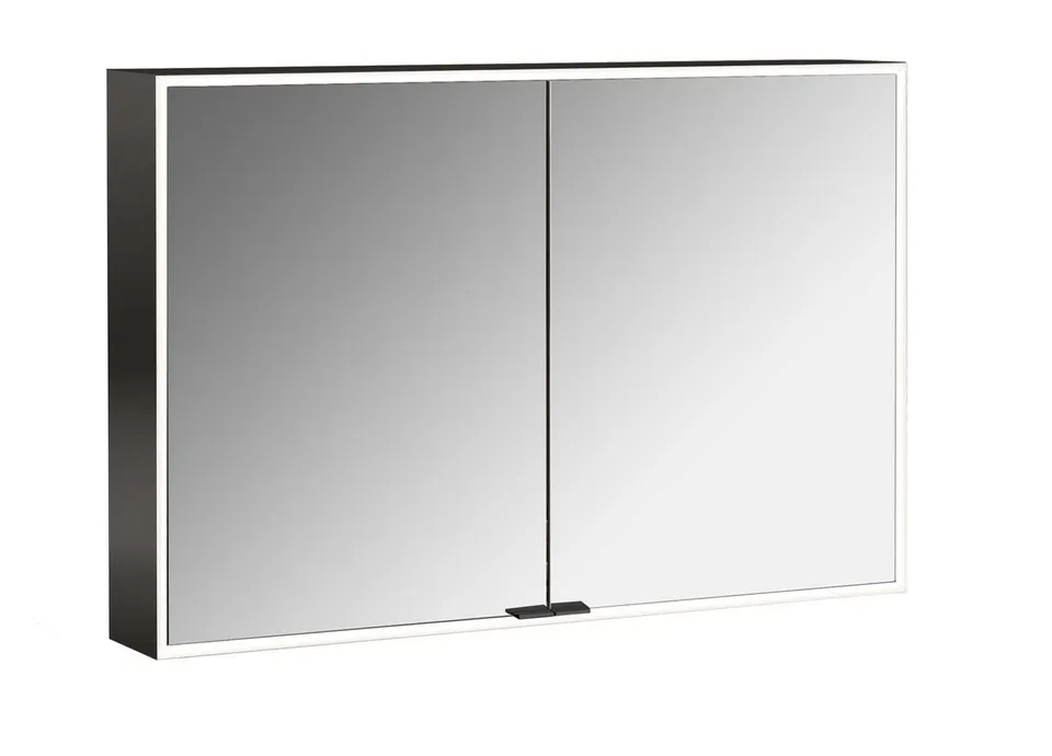frasco-centric-led-spiegelschrank-110-cm-schwarz-aufputz image 1