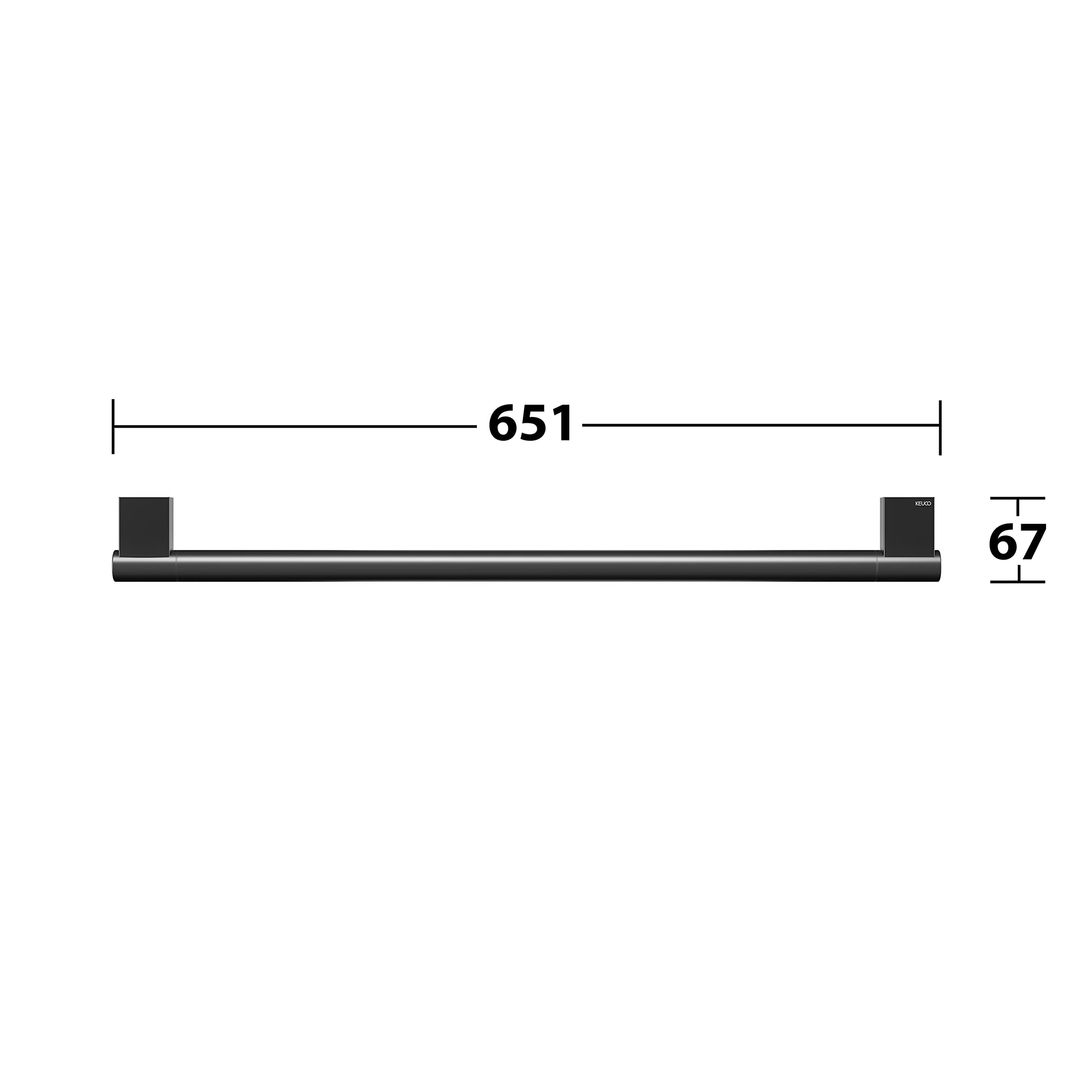 keuco-plan-badetuchhalter-65-cm-schwarz-matt-metall image 6