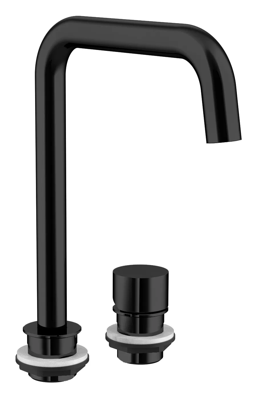 frasco-centric-waschtischarmatur-2-loch-schwarz-gebogen image 1