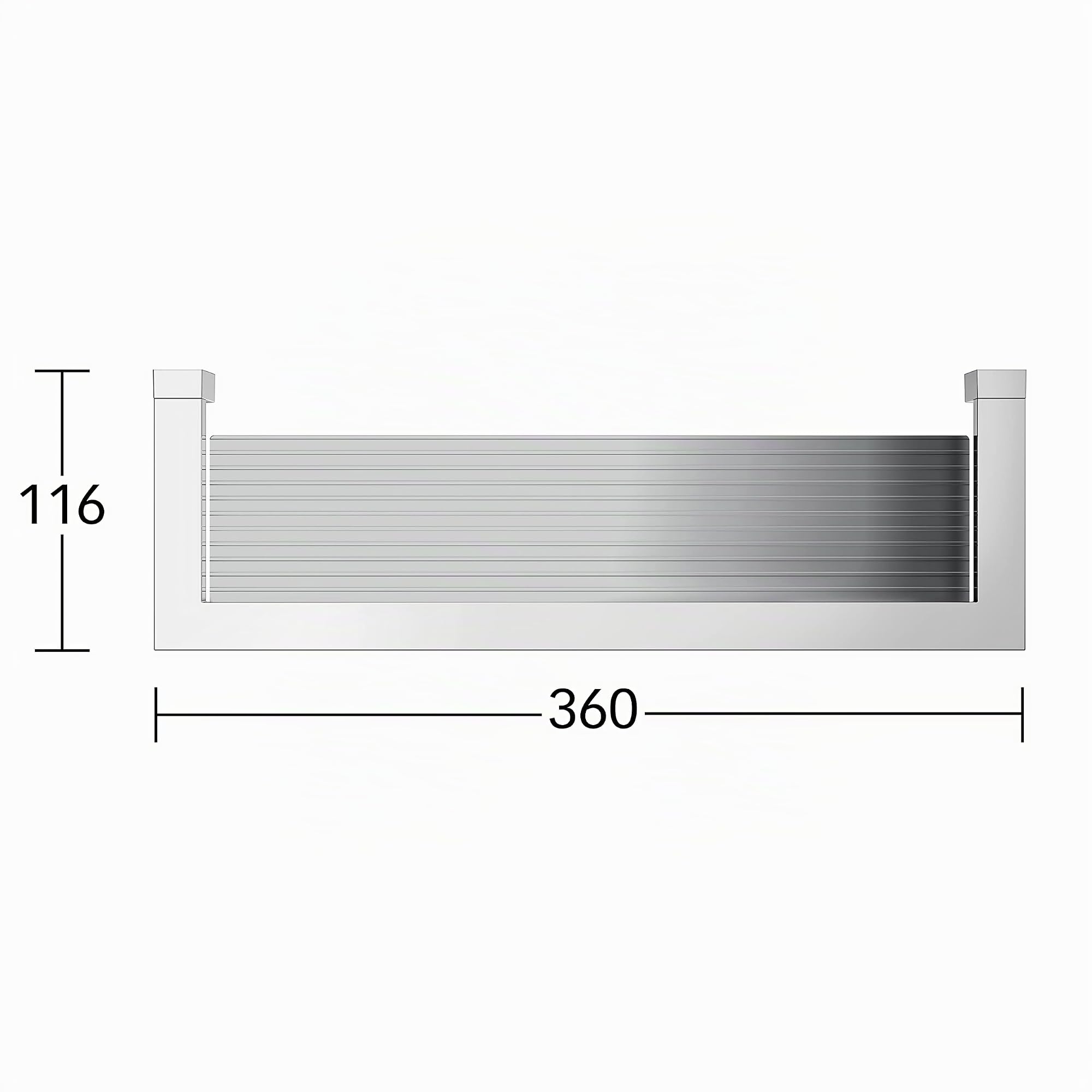 keuco-edition-90-square-duschablage-36cm-mit-abzieher image 3