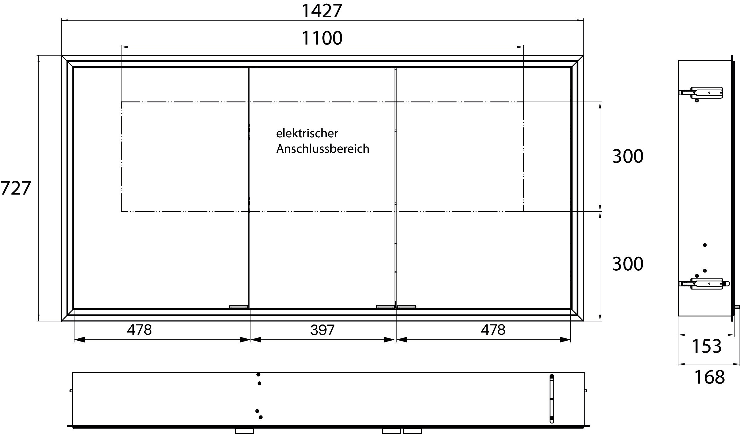 frasco-centric-led-spiegelschrank-140-cm-unterputz-aluminium image 6